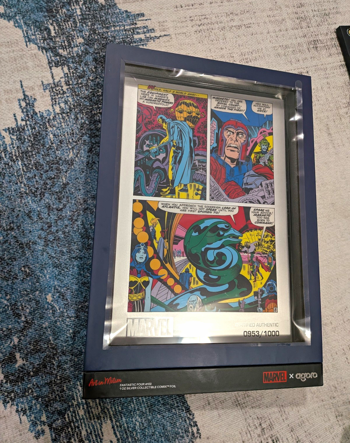 agoro Fantastic Four #102 1oz Silver Comic Foil Collectible 0953/1000 agoro Fantastic Four #102 1oz Silver Comic Foil Collectible 0953/1000