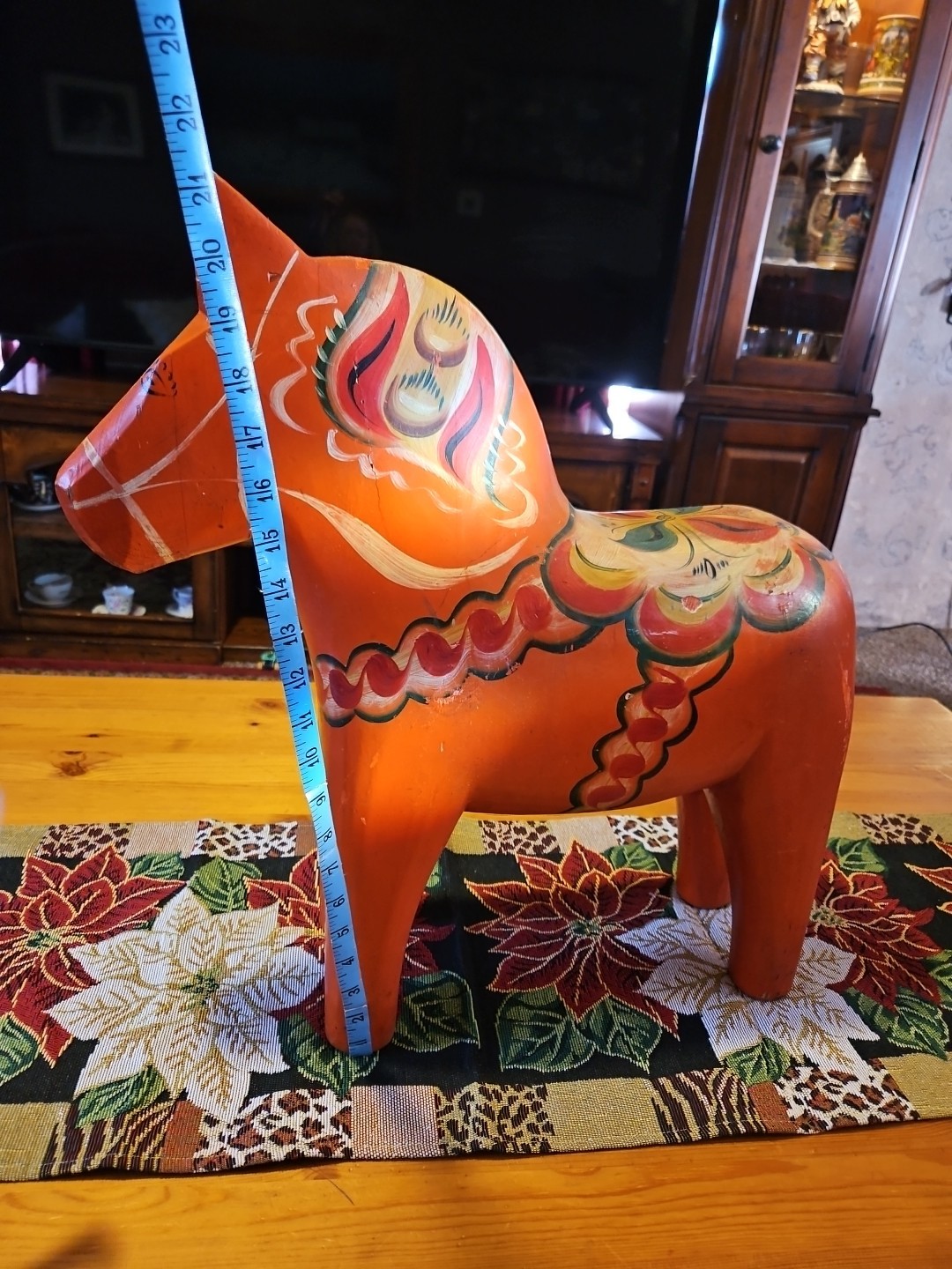 Biggest Antique Dala Horse On Ebay 1920-30\'s Sweden HandCarved Super Rare Size