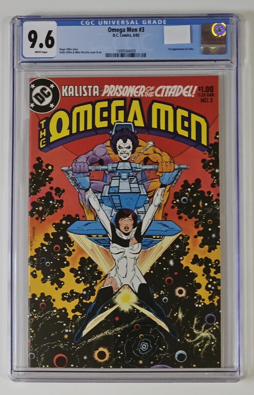 The Omega Men #3 - 1st Appearance of Lobo - DC Comics 1983 - CGC 9.6