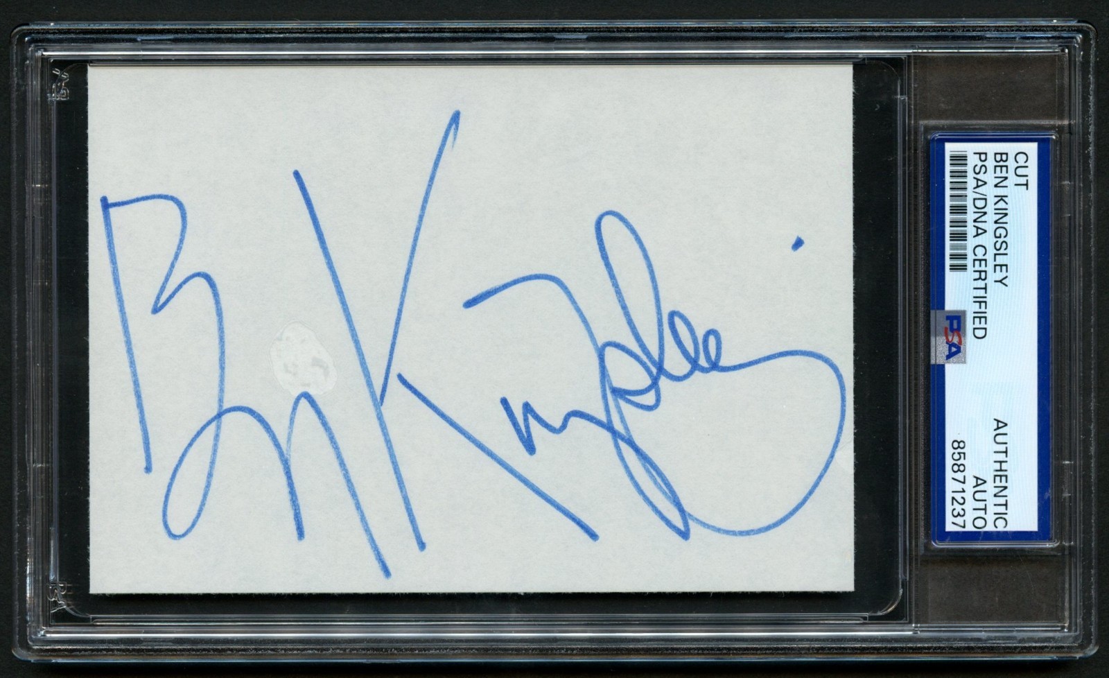 Ben Kingsley signed autograph 3.5x5 Cut Actor Gandhi RC PSA Slabbed