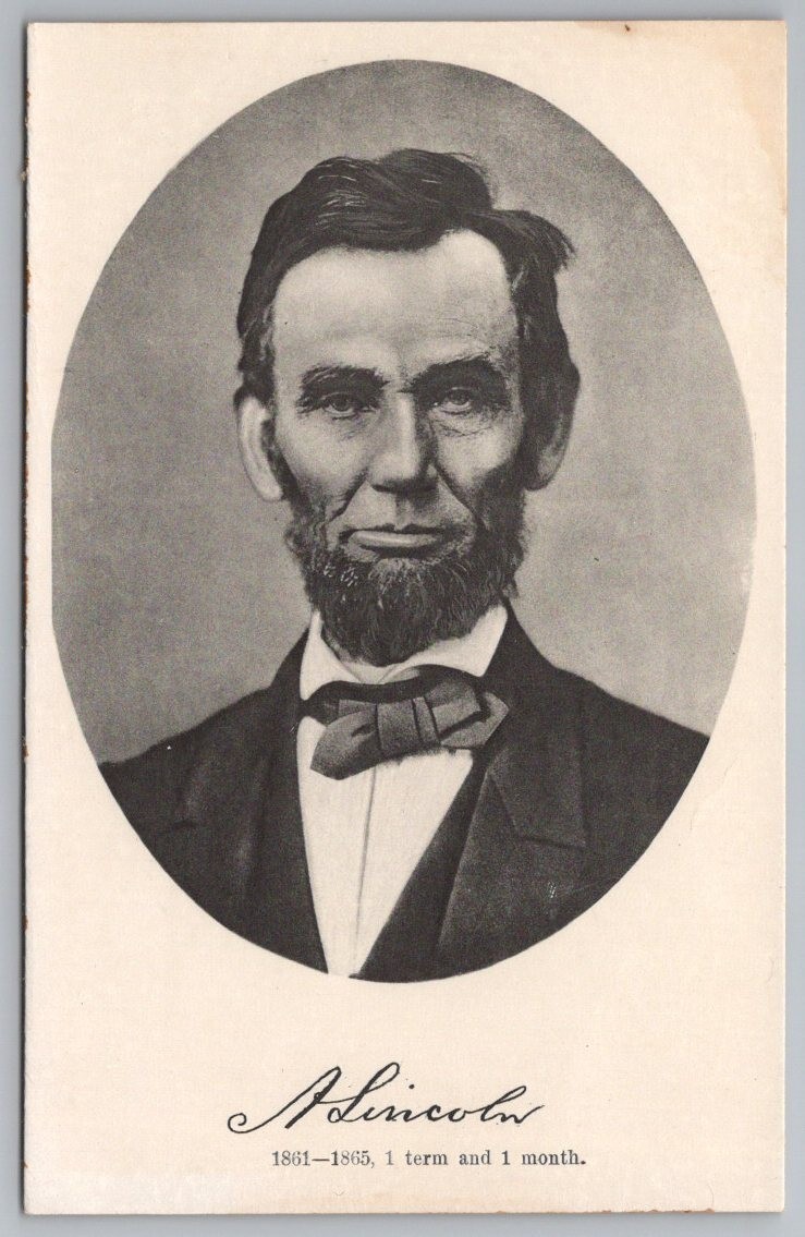 PATRIOTIC Abraham Lincoln Undivided Back UDB c1906 Postcard 8CZ