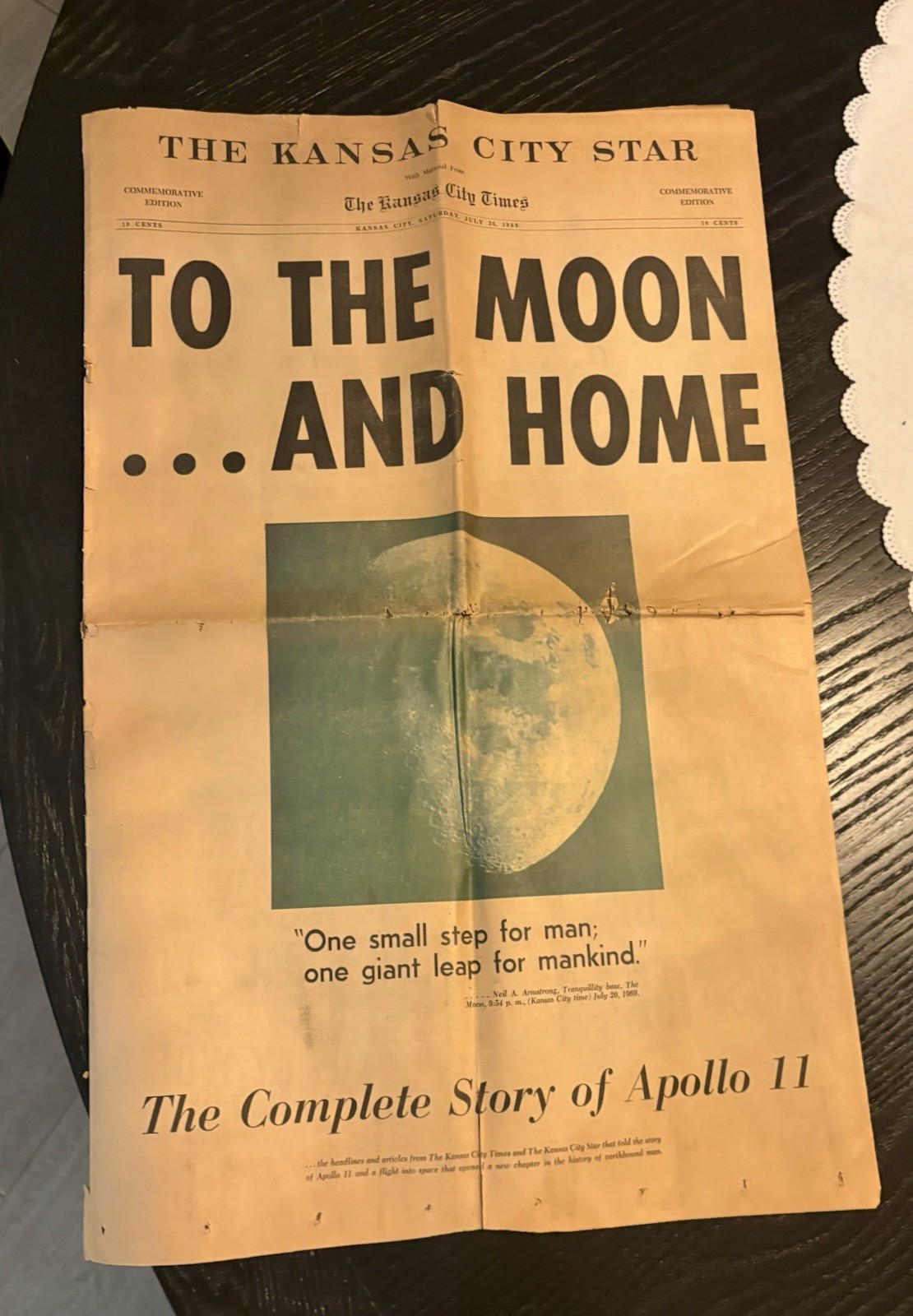 1969 Apollo 11 Moon Landing Newspaper Kansas City Star Original July 26 1969 Apollo 11 Moon Landing Newspaper Kansas City Star Original July 26