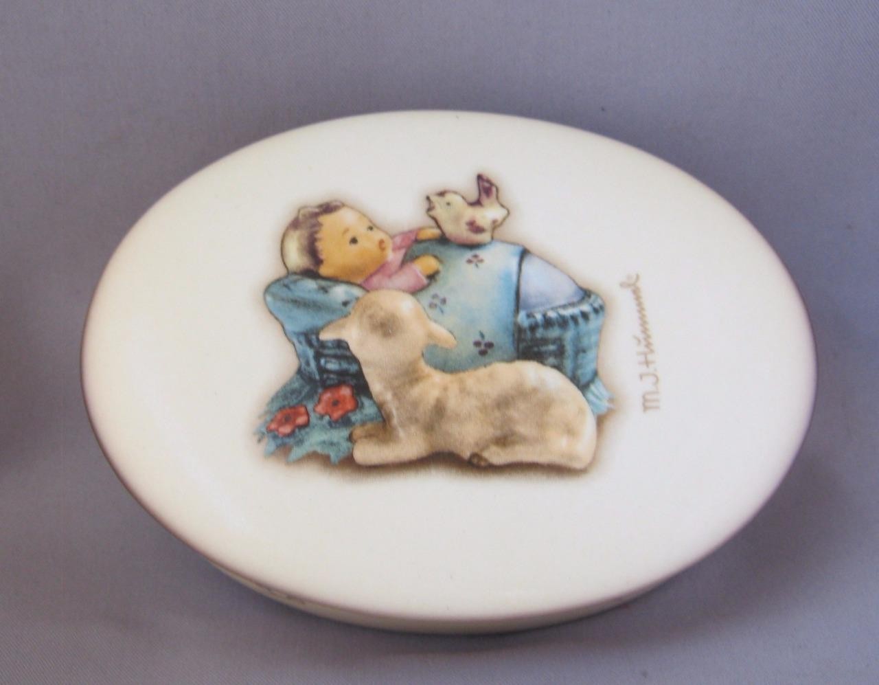 M I Hummel Goebel Guardian Wohl Behuetet Lidded Porcelain Box 884 Germany new
