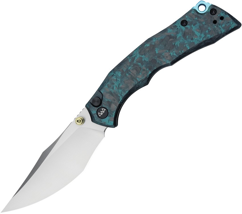 WIXCO Jugger Teal Carbon Fiber Folding Bohler N690 Pocket Knife C22B