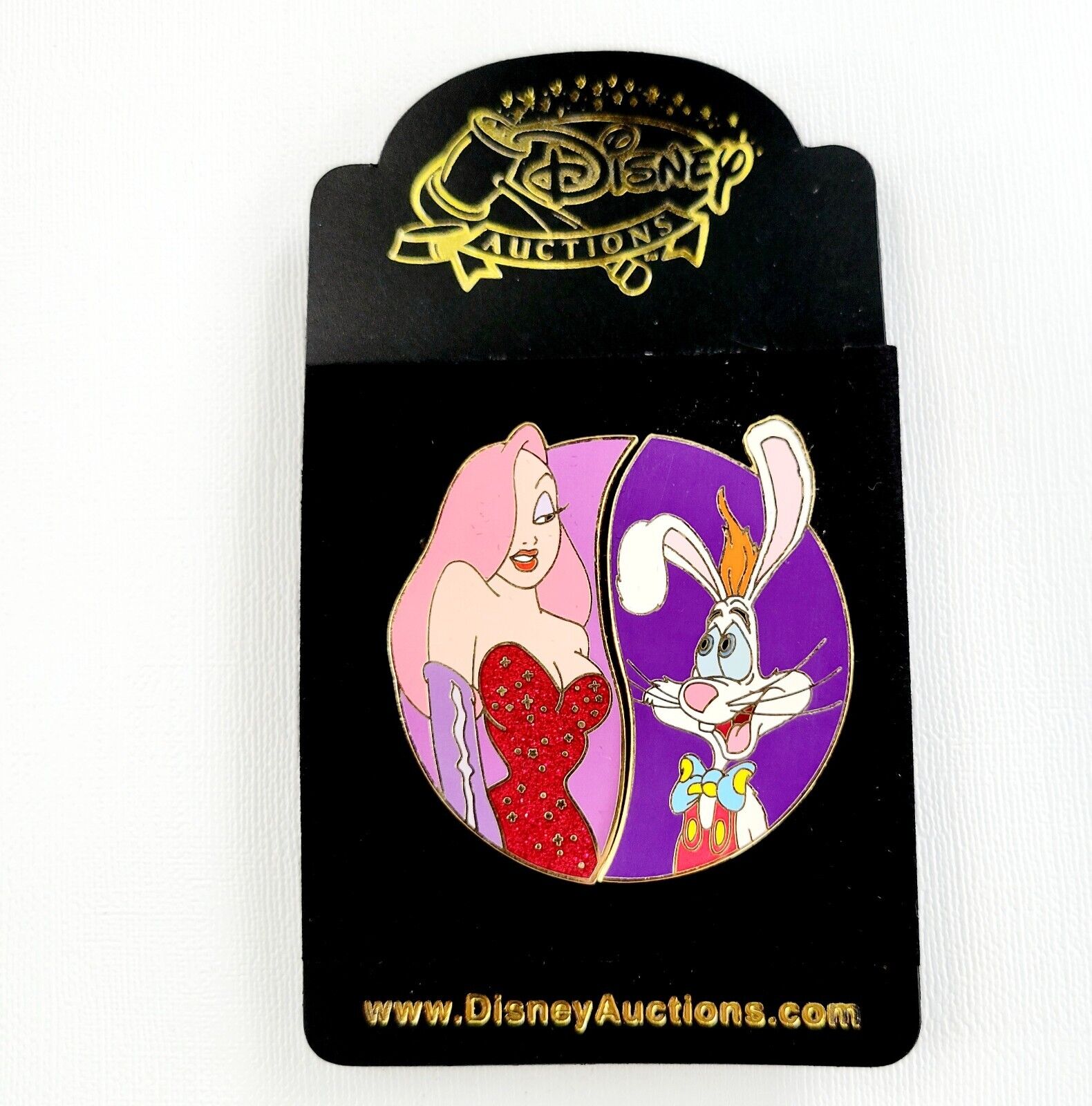 2004 Disney Auctions Roger and Jessica Friendship LE 500 2 Two Pin Set NIP