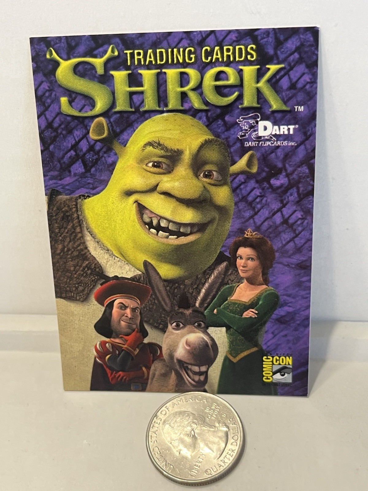 SHREK 1 2001 Dart SDCC SAN DIEGO COMIC CON JULY 19-22-2001 PROMO Trading Card SHREK 1 2001 Dart SDCC SAN DIEGO COMIC CON JULY 19-22-2001 PROMO Trading Card