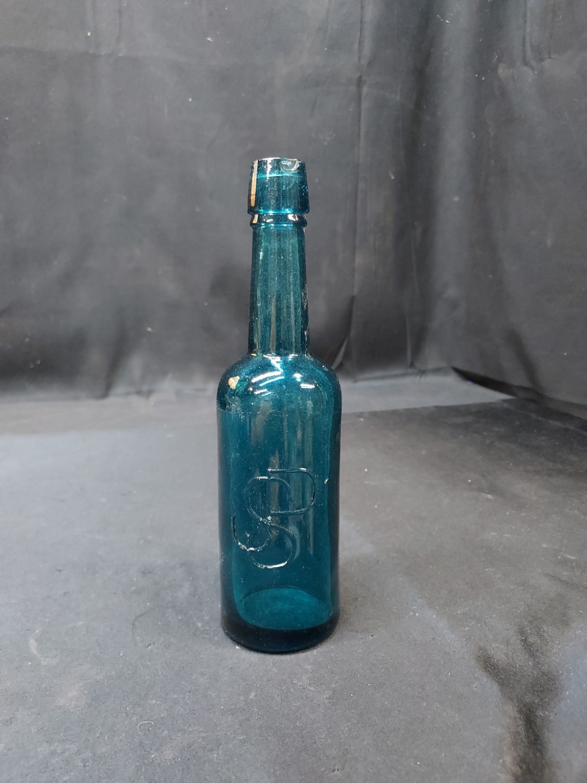 Antique 1890's JSP Joseph S. Pederson Malt Extract Medicine Bottle Teal Green