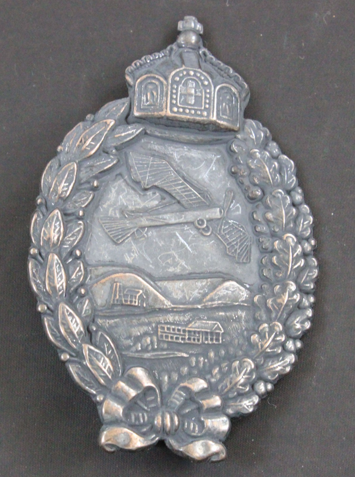 Imperial German WWI Prussian Aviator Pilot Badge Silver Plated Nickel 1914-1918 Imperial German WWI Prussian Aviator Pilot Badge Silver Plated Nickel 1914-1918