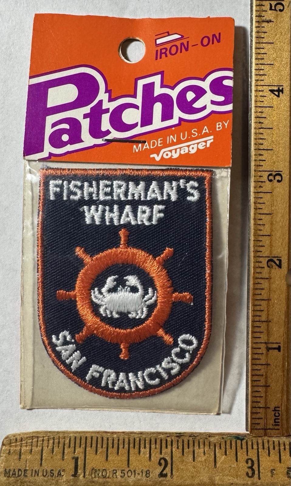 Vintage Fisherman’s Wharf San Francisco California Patch Voyager Travel Souvenir