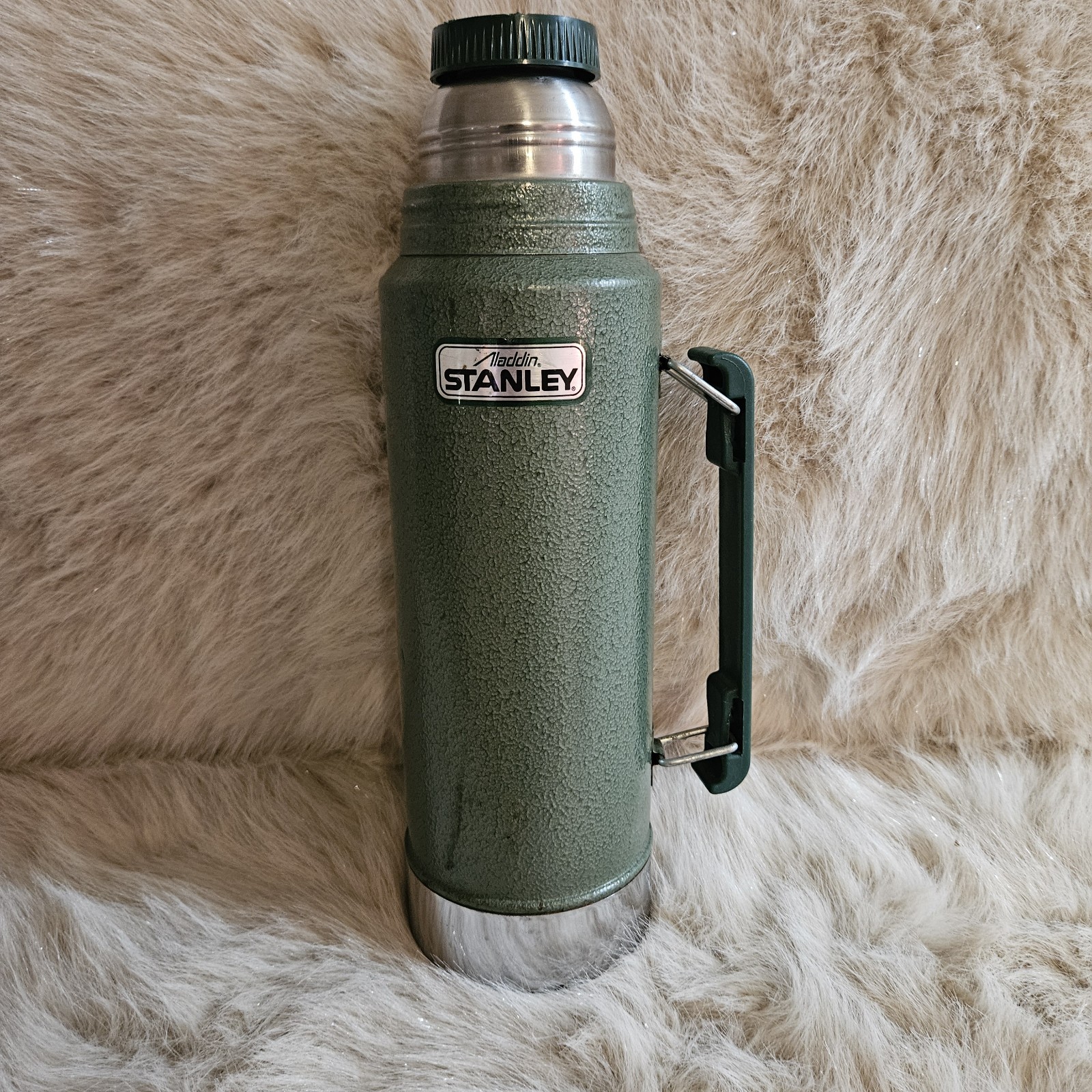 Vintage Aladdin Stanley A-944DH 1 Quart Green Thermos Vacuum Bottle Made in USA