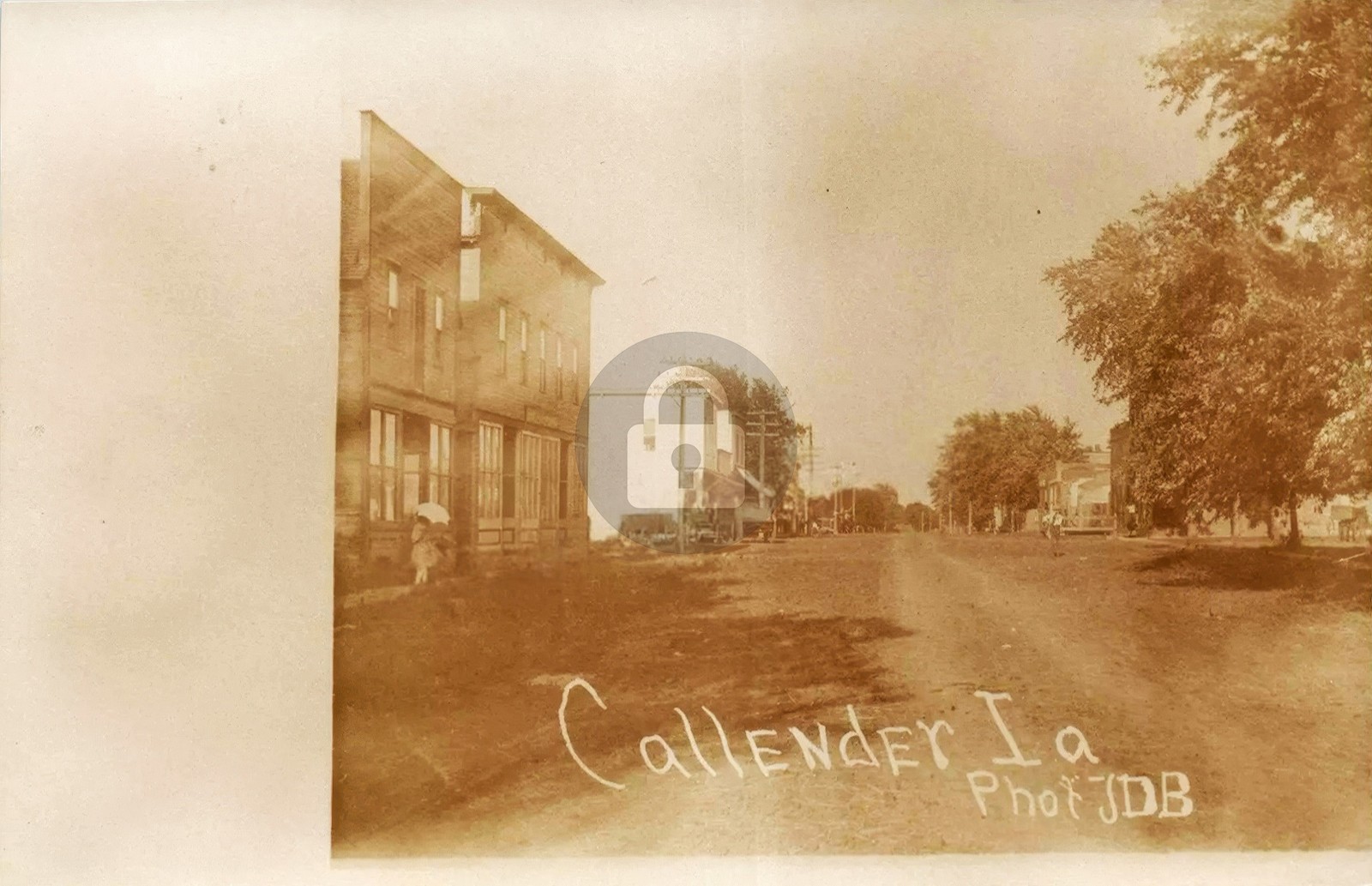 Main Street CALLENDER IA Iowa RPPC Photo Postcard COPY