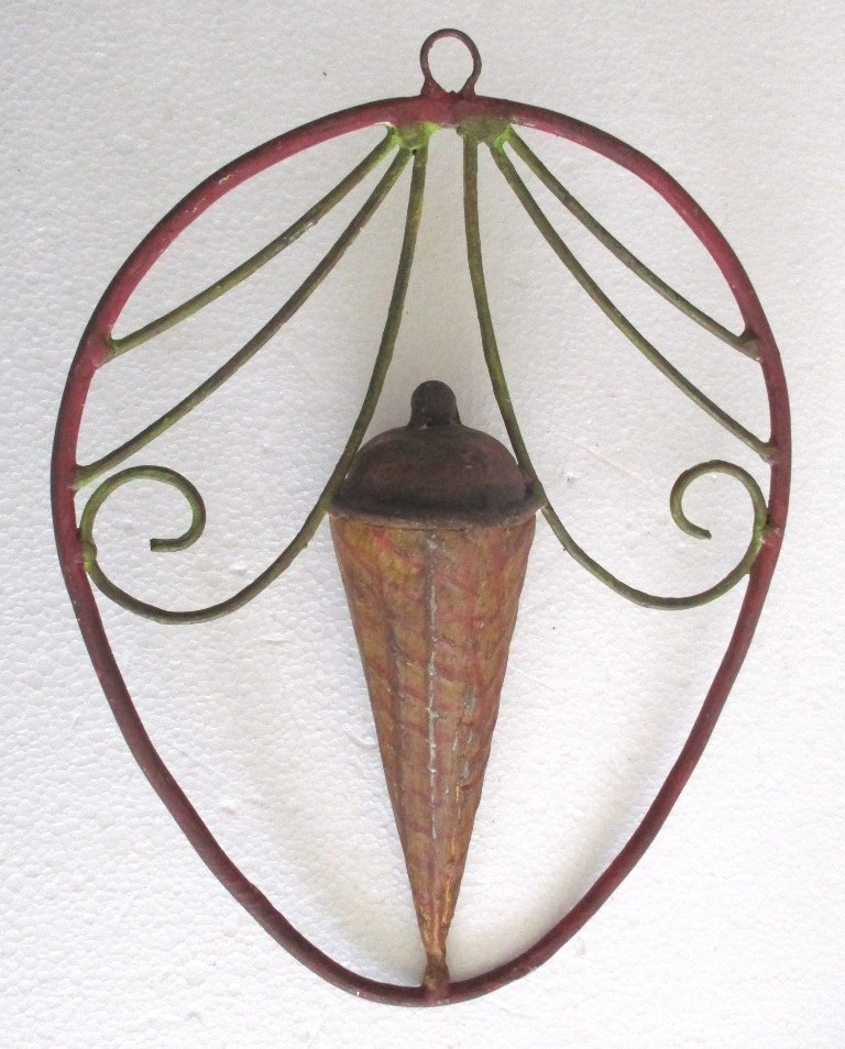 VINTAGE ADVERTISEMENT TRADE SIGN ICE CREAM CONE DETAILED