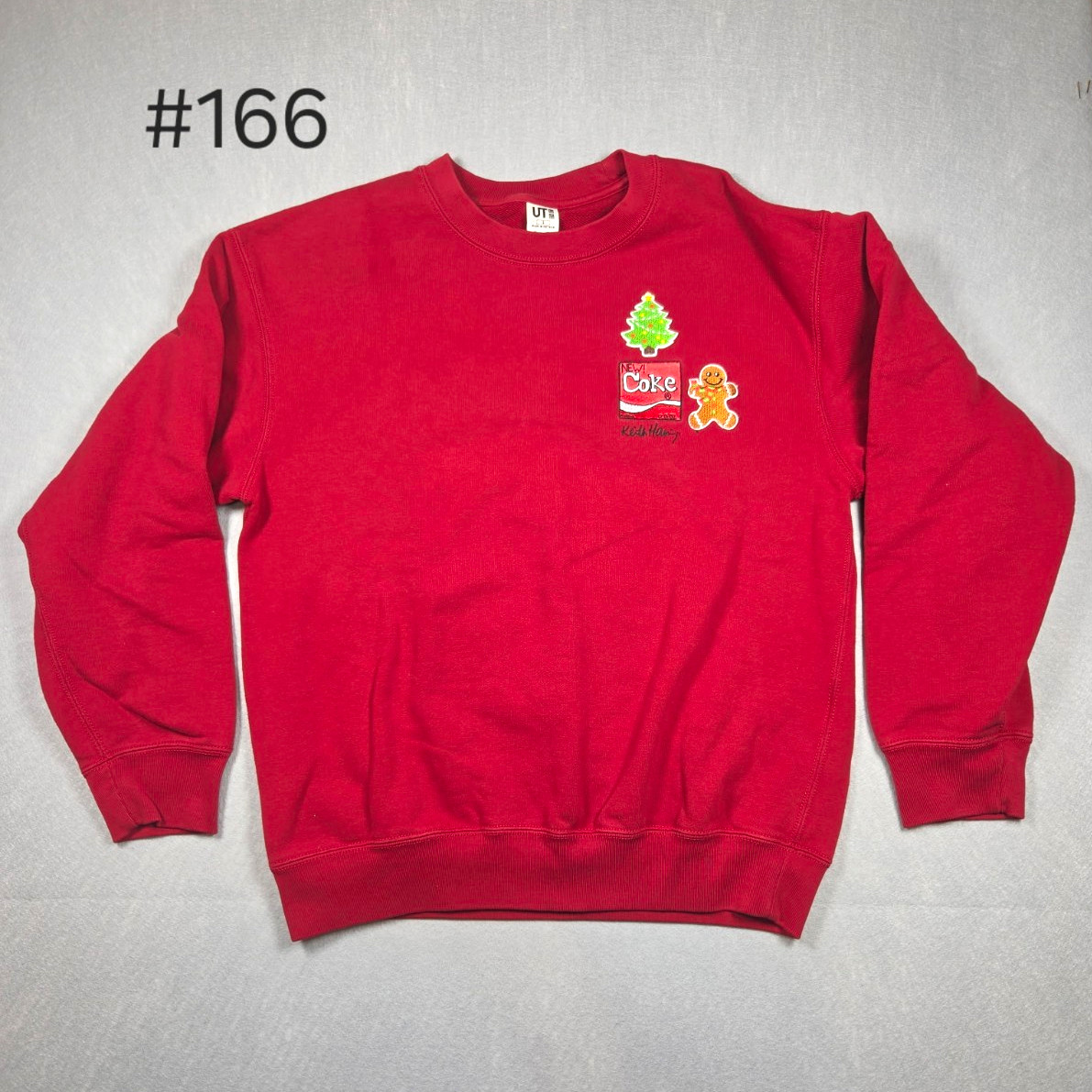 Coca-Cola x Keith Haring UT Red Christmas Crewneck Sweatshirt Soda Theme