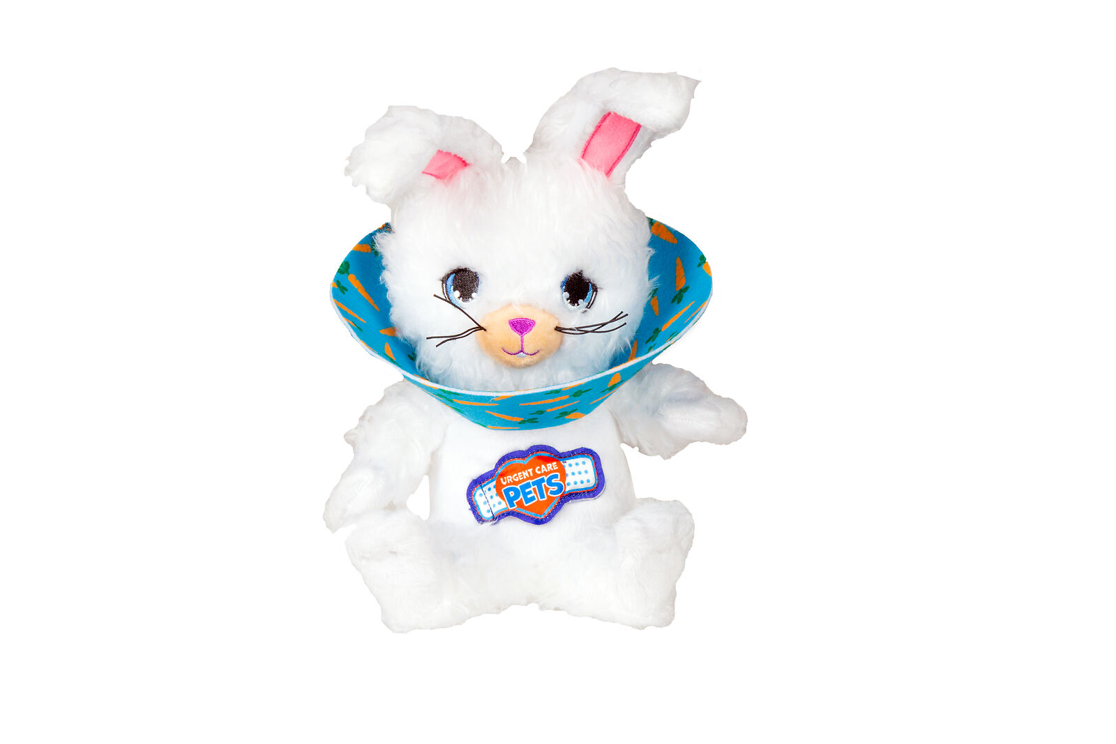 Urgent Care Pets - Talking Interactive Toy Pet White Rabbit with Blue Cone - Inc