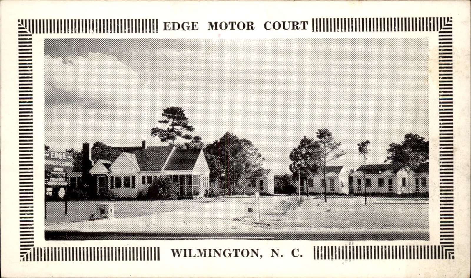 Wilmington NC Motor Court c1940s-50s Vintage Postcard