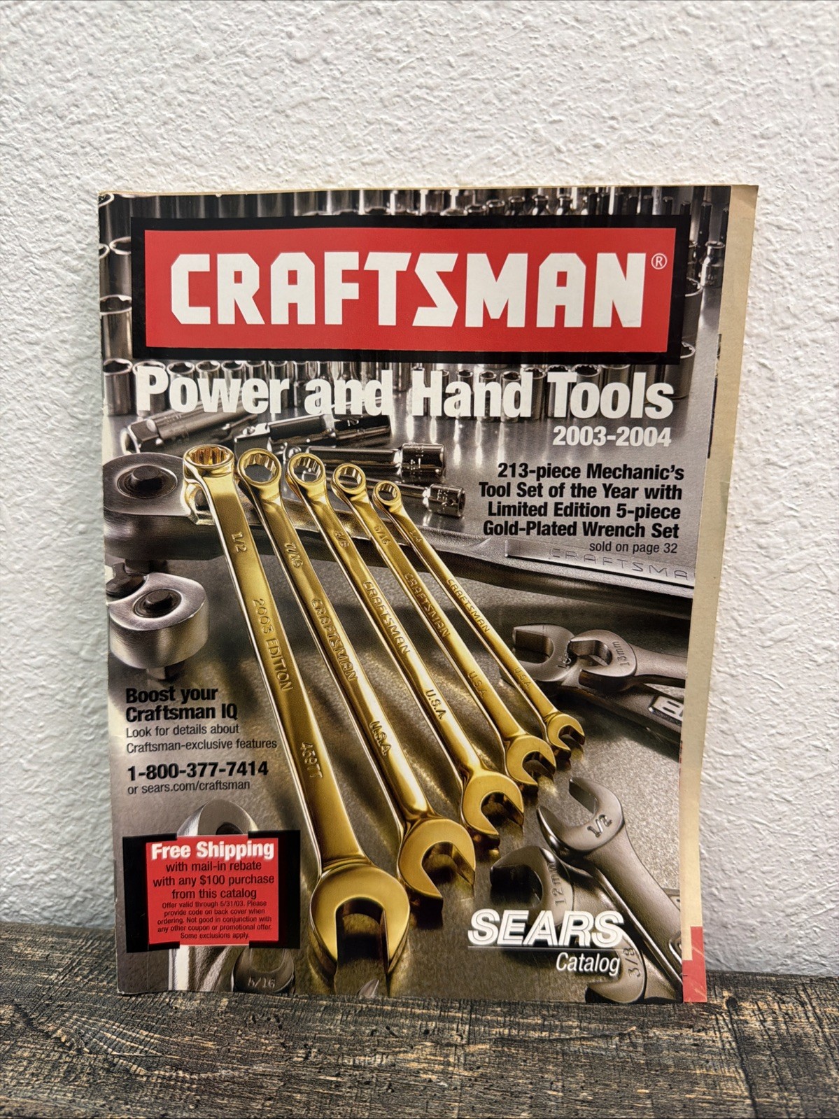 NOS Craftsman Sears 2003-2004 Catalog Book Gold Wrench Set Power & Hand Tools NOS Craftsman Sears 2003-2004 Catalog Book Gold Wrench Set Power & Hand Tools