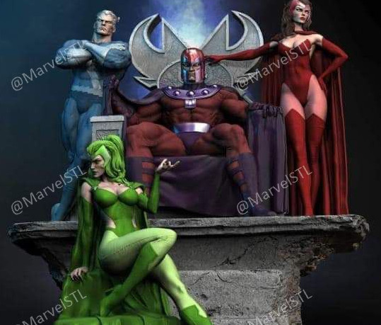 Magneto & Allies Resin Sculpture Statue Model Kit Unpainted/Unassembled