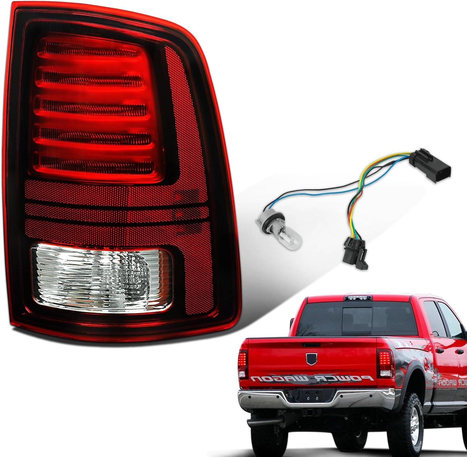 LED Tail Lights Compatible with 2014-2018 Dodge Ram 1500 2500 3500 Rear Lights A