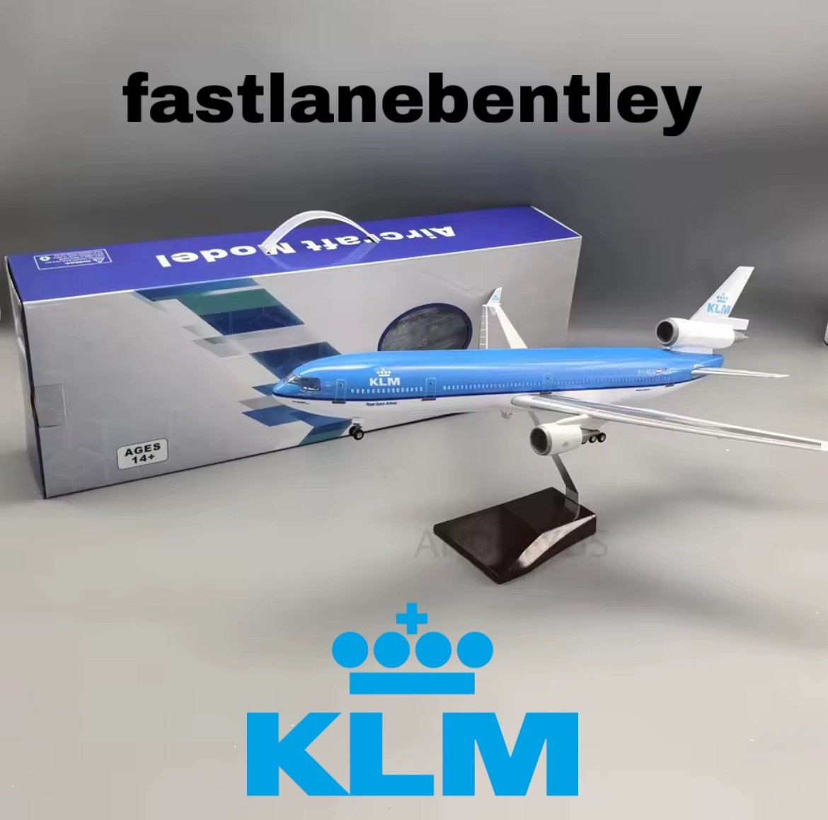 1/130 Scale Airplane Model - KLM Dutch McDonnell Douglas MD-11 no LEDs Model UK