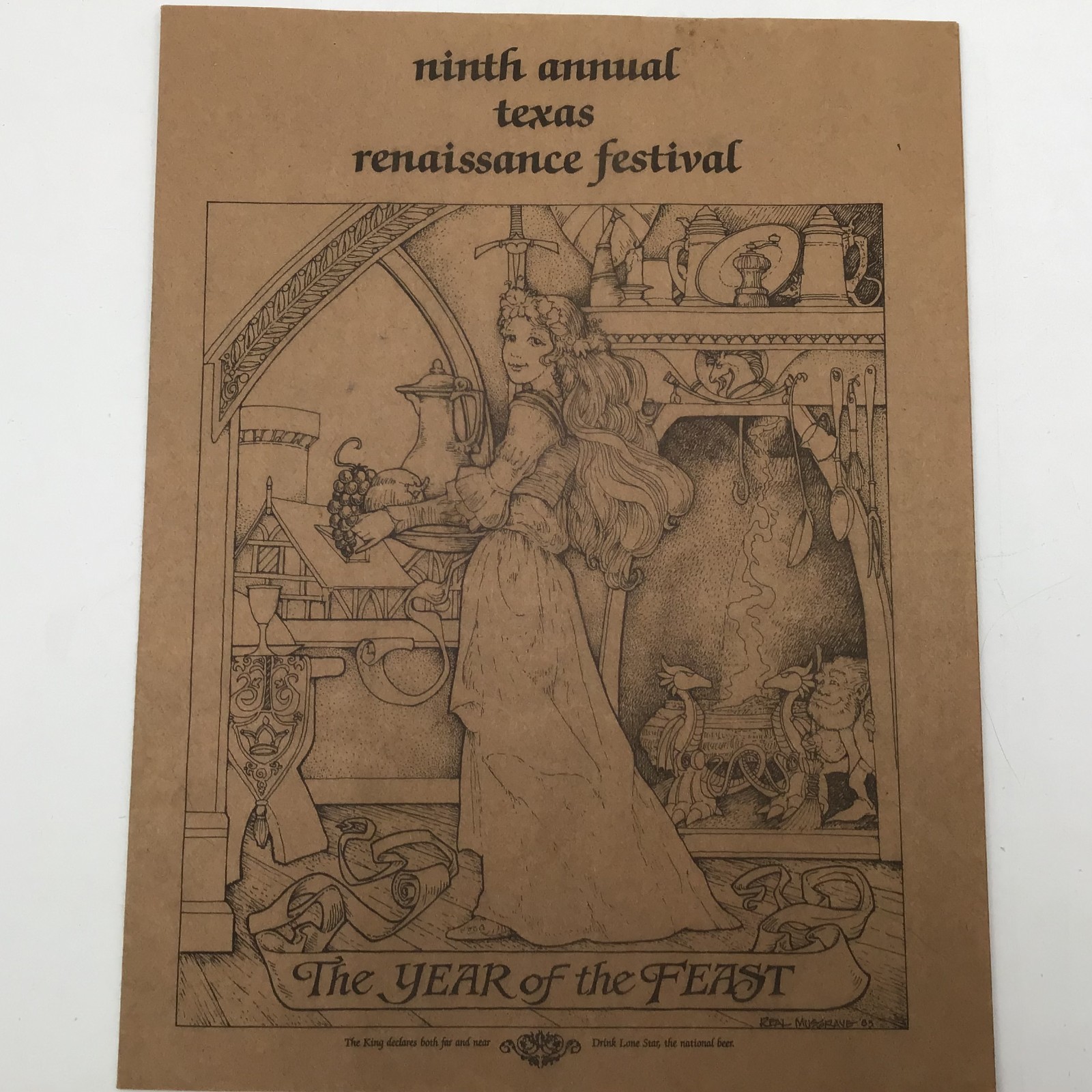 Ninth Annual Texas Renaissance Festival Vintage 1983 Ninth Annual Texas Renaissance Festival Vintage 1983