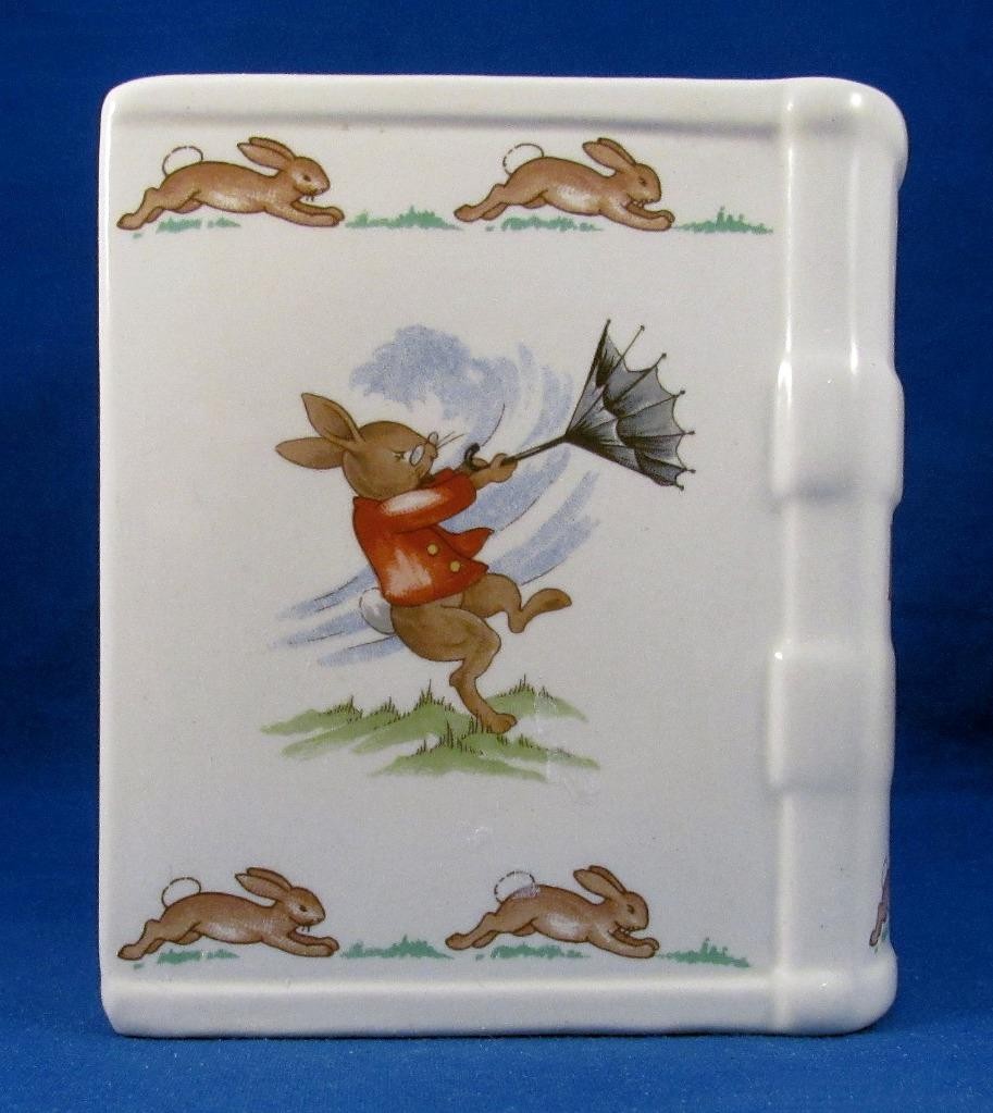 Vintage Royal Doulton Bunnykins Book Shaped Coin Banks Bone China