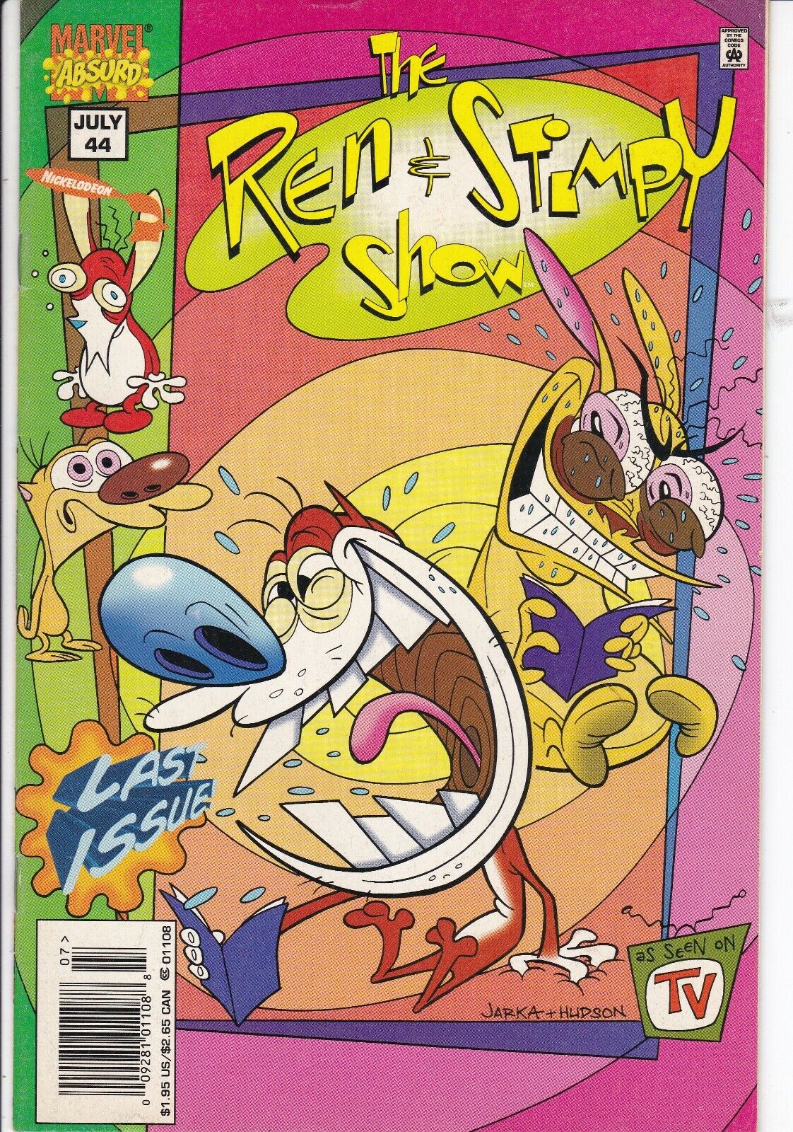 The Ren & Stimpy Show #44 Newsstand Edition FN/VF 1996 Scarce Key Marvel Comics