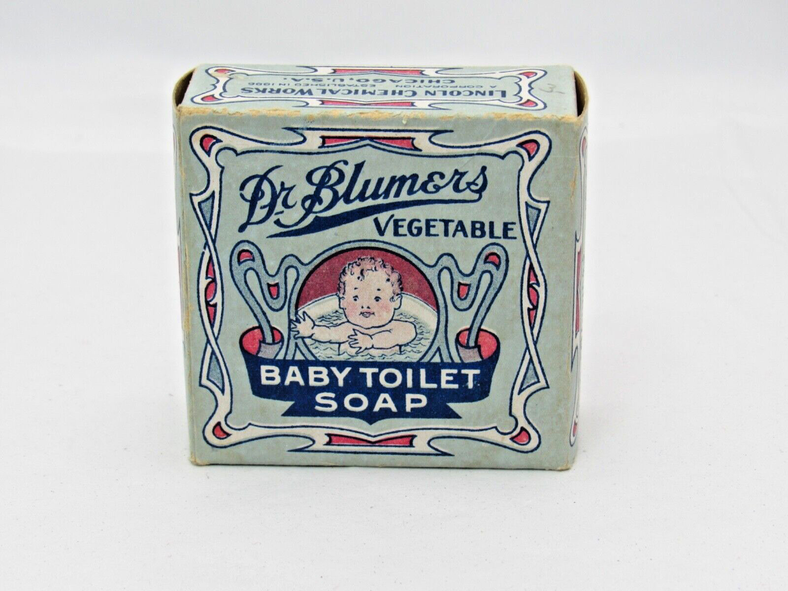 Vintage Dr. Blumers Vegetable Baby Toilet Soap BOX ONLY Chicago USA