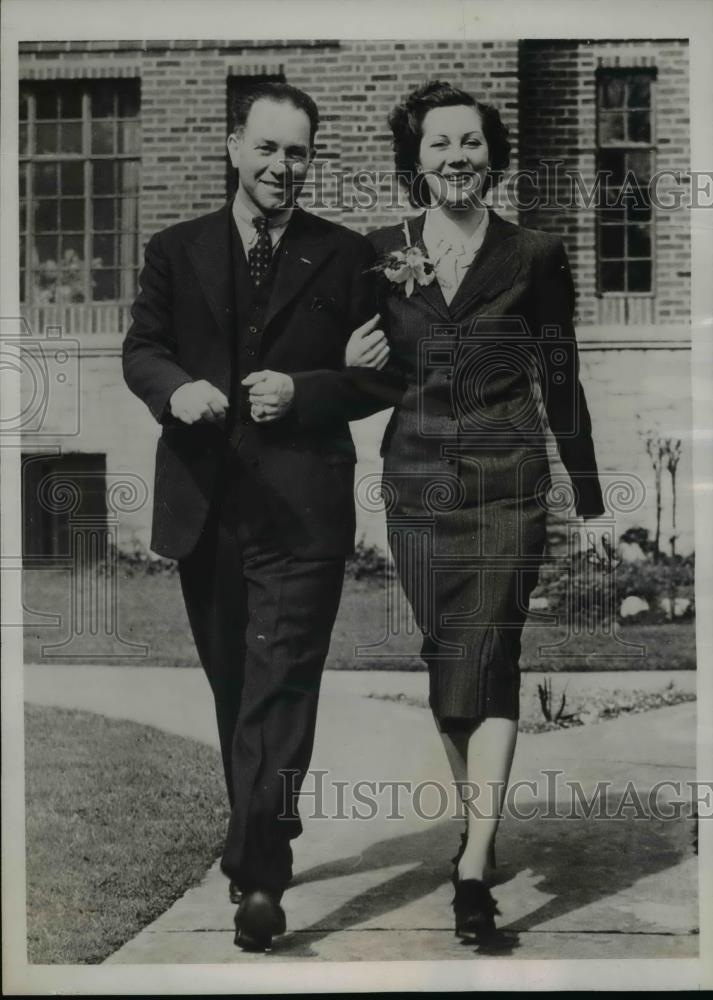 1939 Press Photo Clyde Pangborn Married to Swana Beaucaire - nef15180