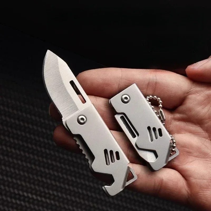 Mini EDC Foldable Pocket Knife Keychain Survival Tool Bottle Opener || US SELLER Mini EDC Foldable Pocket Knife Keychain Survival Tool Bottle Opener || US SELLER