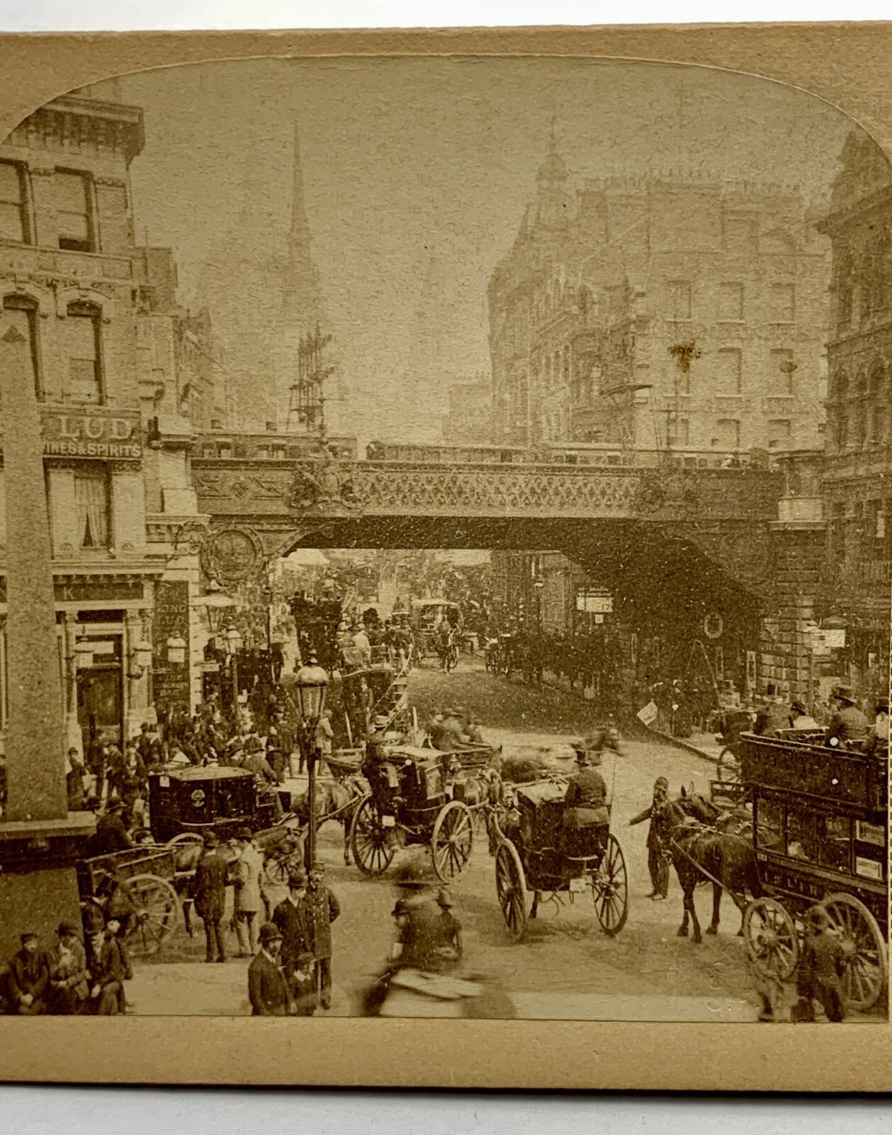 Ludgate Hill, London England ~ Antique Stereoview Old Photo ~ J.F. Jarvis Scarce
