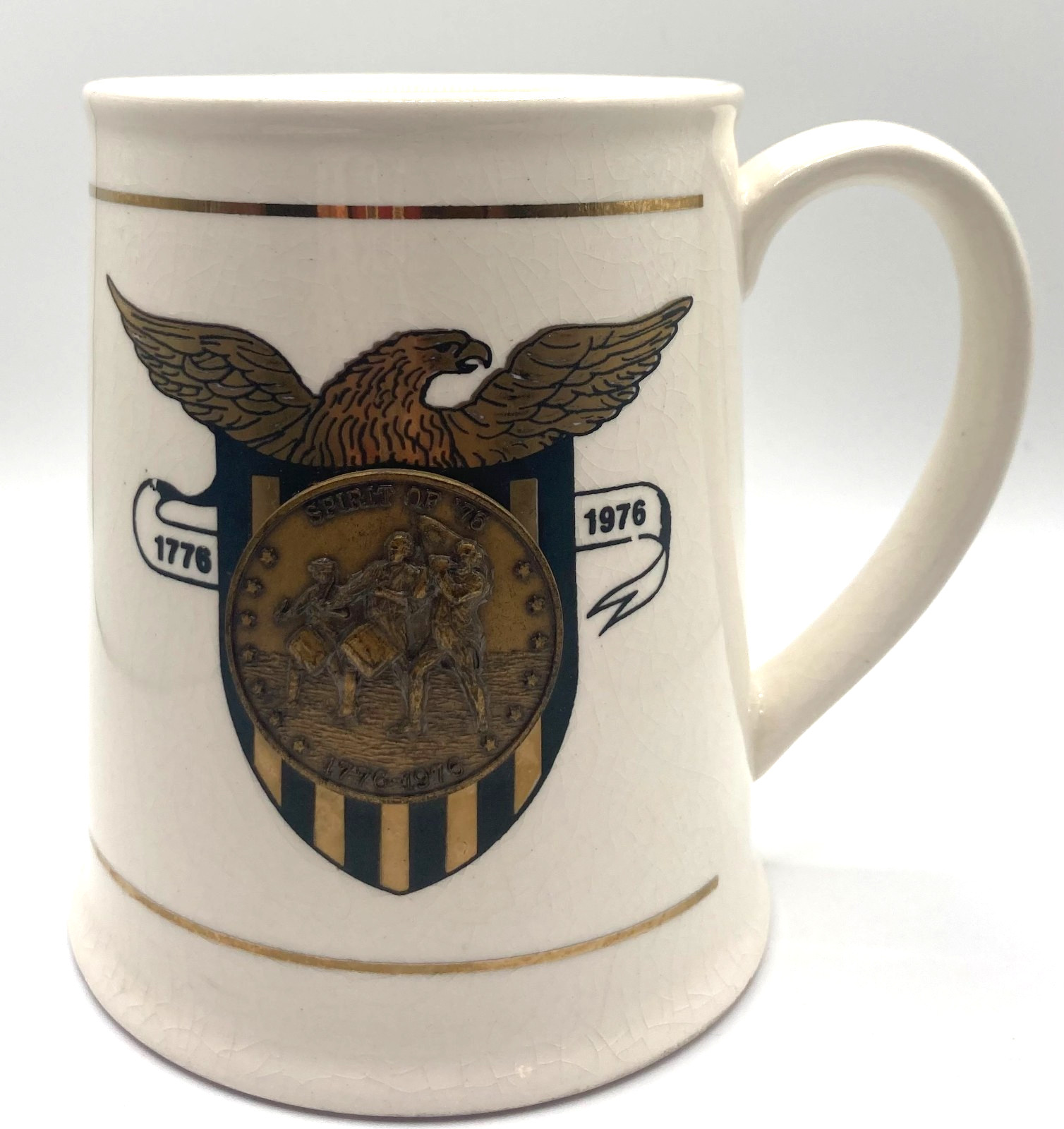 Vtg Spirit Of \'76 Commemorative USA Bicentennial Medallion Mug