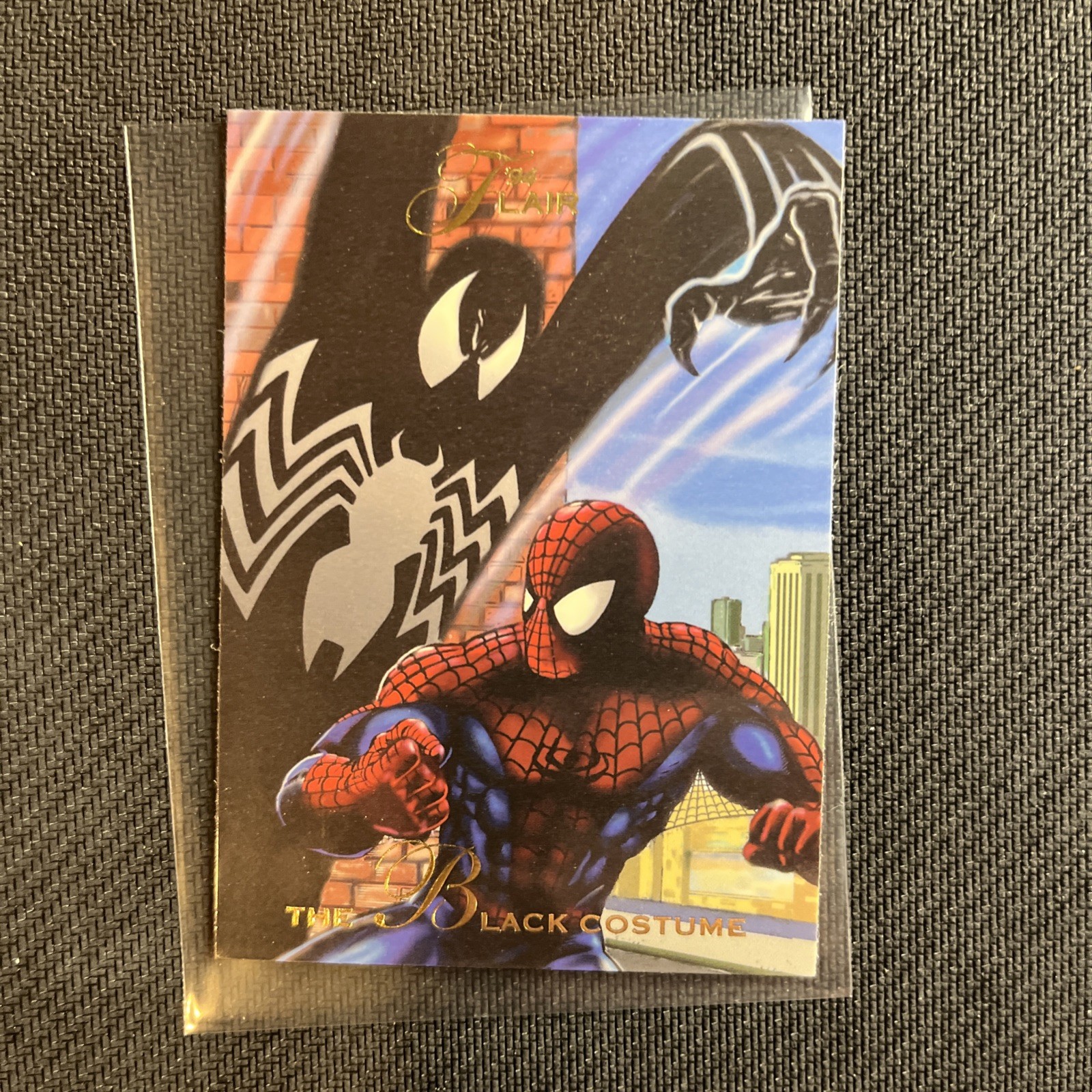 Fleer 1994 Flair Marvel Annual The Black Costume Saga #48 Spider-Man Venom