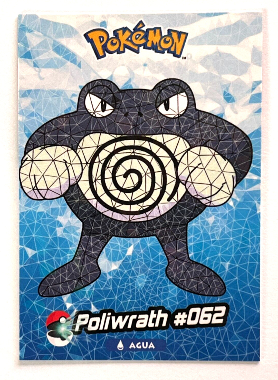 2025 POKEMON STAINED GLASS Crystal Card #062 POLIWRATH Kanto Peru Foil