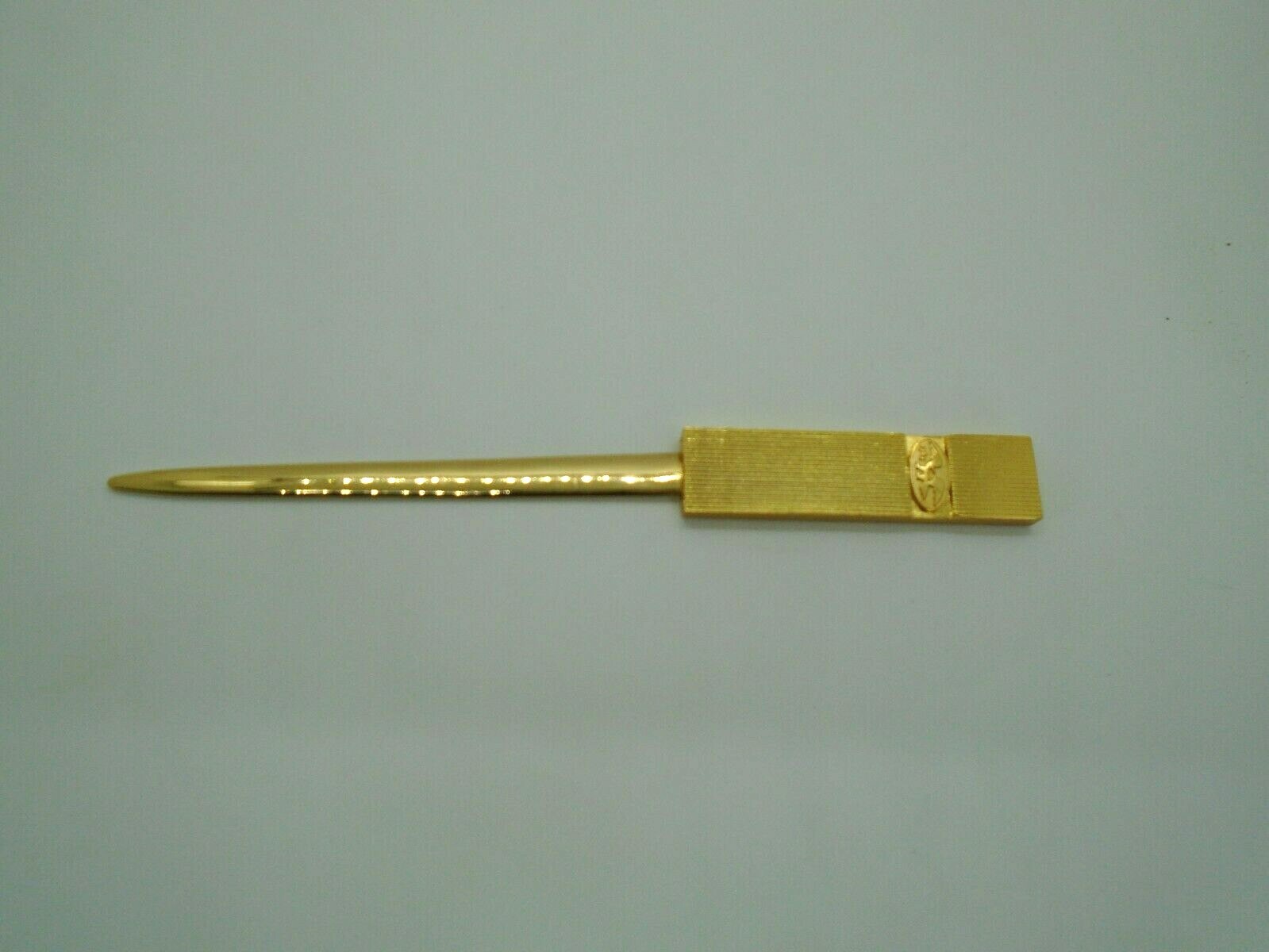 Vintage 1784 Eagle Logo Gold Toned Bank of Boston Decorative Letter Opener