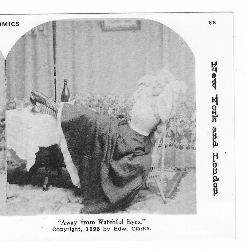 Away From Watchful Eyes (Woman Resting), 1978 Reproduction Stereoview