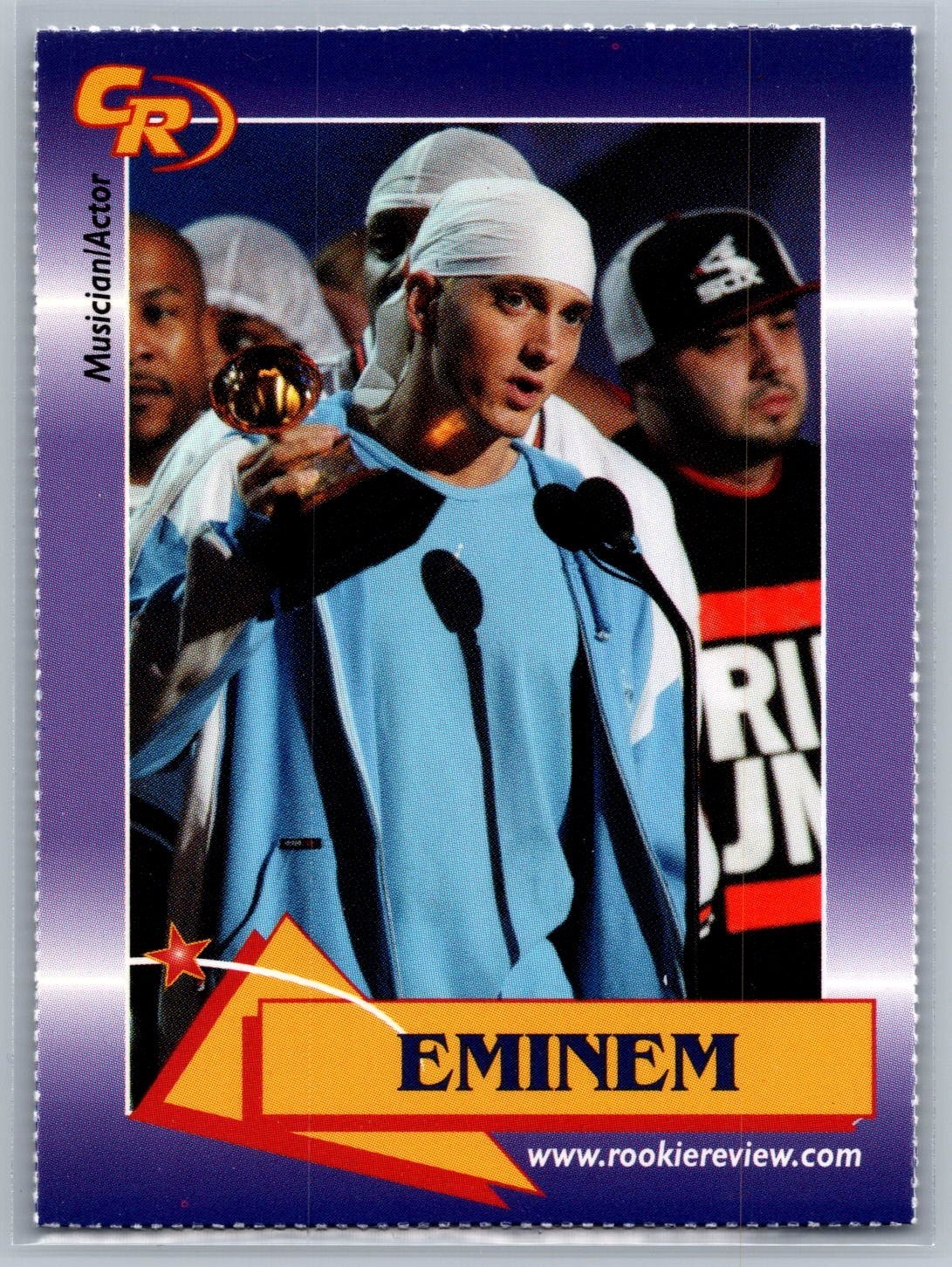 2003 Celebrity Review - Rookie Review Eminem #3 (RC) Perforated - NM 2003 Celebrity Review - Rookie Review Eminem #3 (RC) Perforated - NM