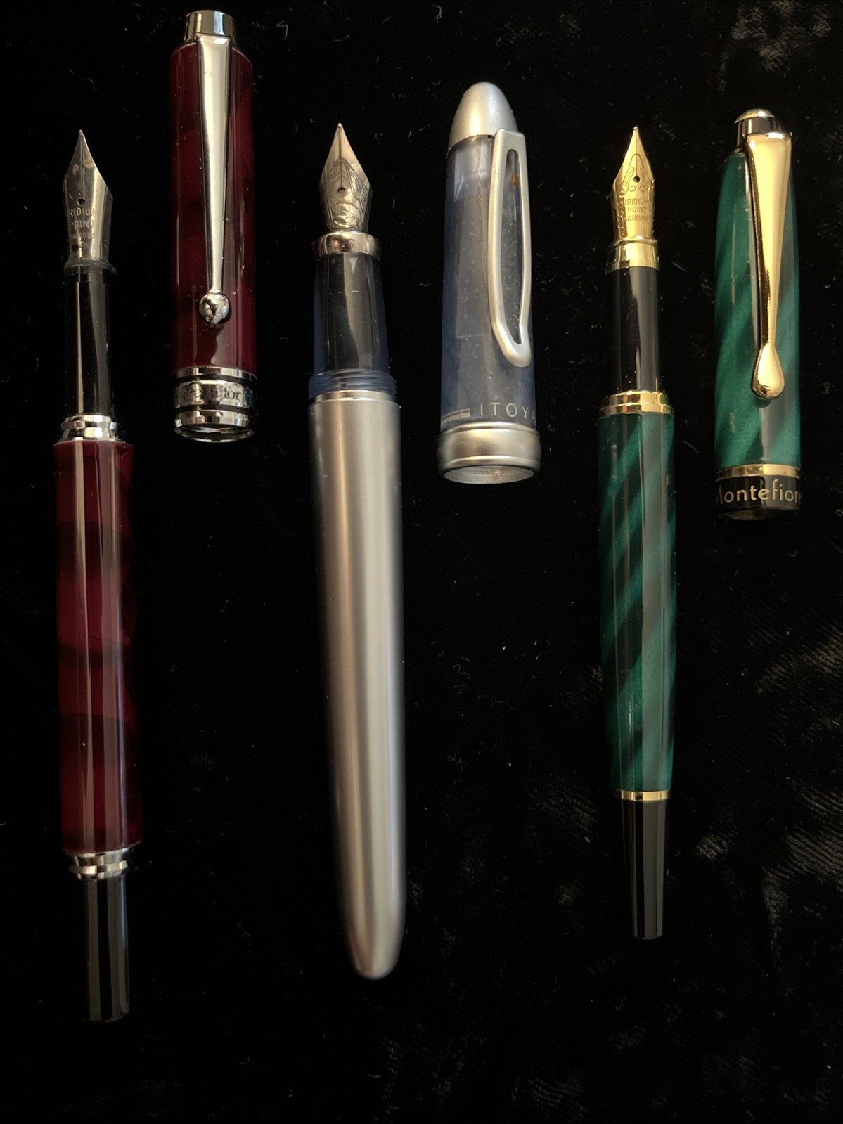 Lot Of Three Vintage Fountain Pens Excellent Value Beautiful Collection