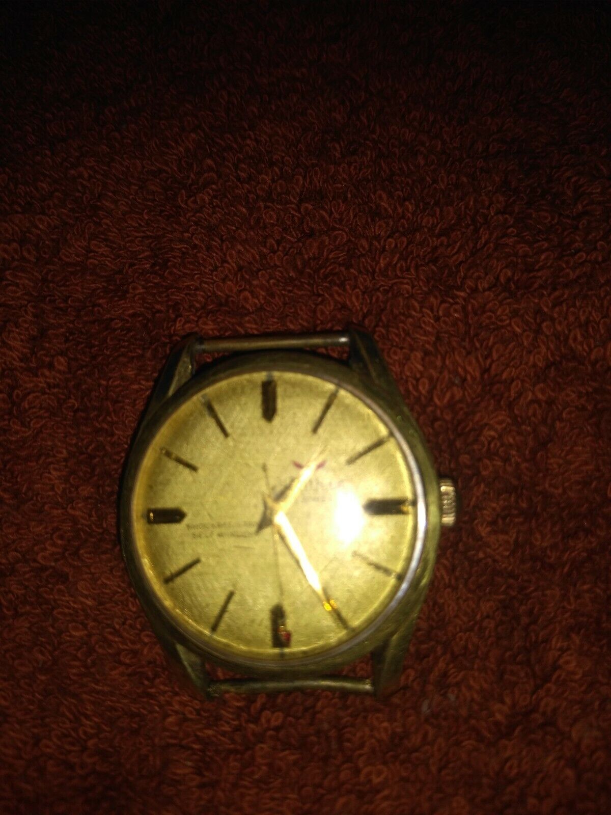 Waltham Men\'s 18k wrist watch 21 jewels . Works great used pre-owned vintage