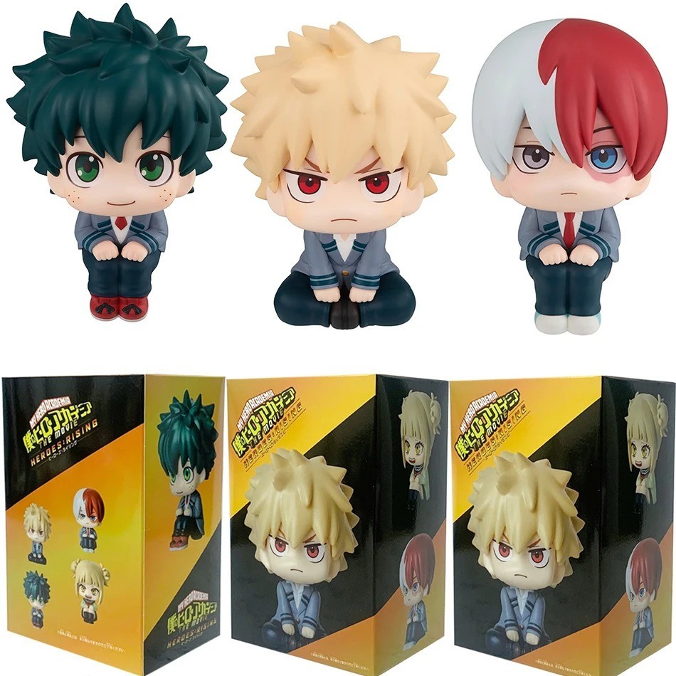 10CM Anime Style Hero Figure Set 3PCS Look Up Pose PVC Collectible Toy