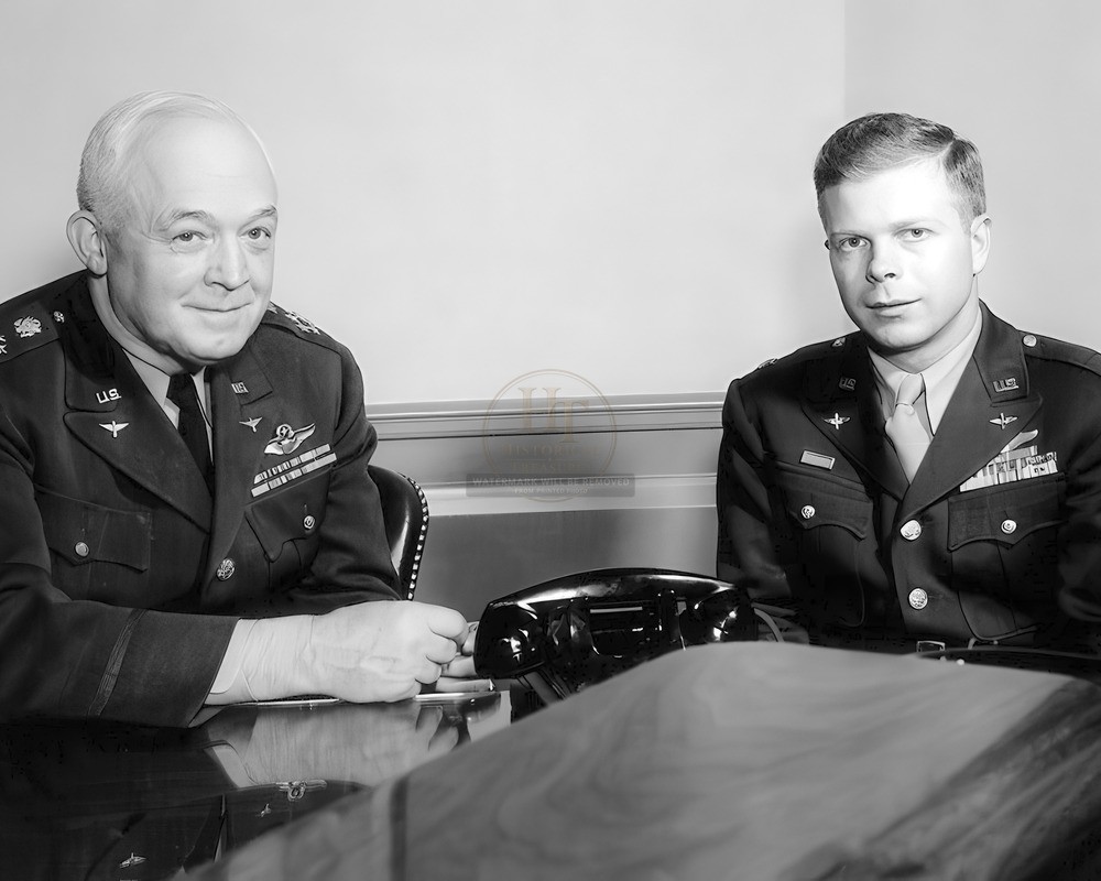 Hap Arnold WWI Ace with WWII Ace Dick Bong 8x10 Glossy Photo Print HT41362024