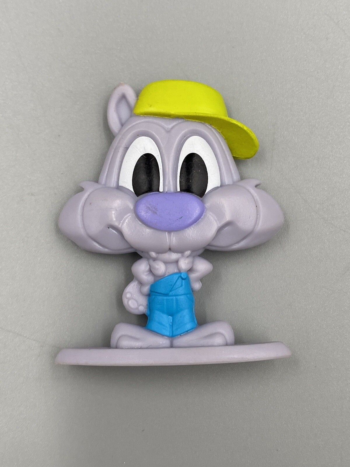 General Mills Cereal Squad Chip The Wolf Purple Cereal Toy Wearing Hat 2.25”
