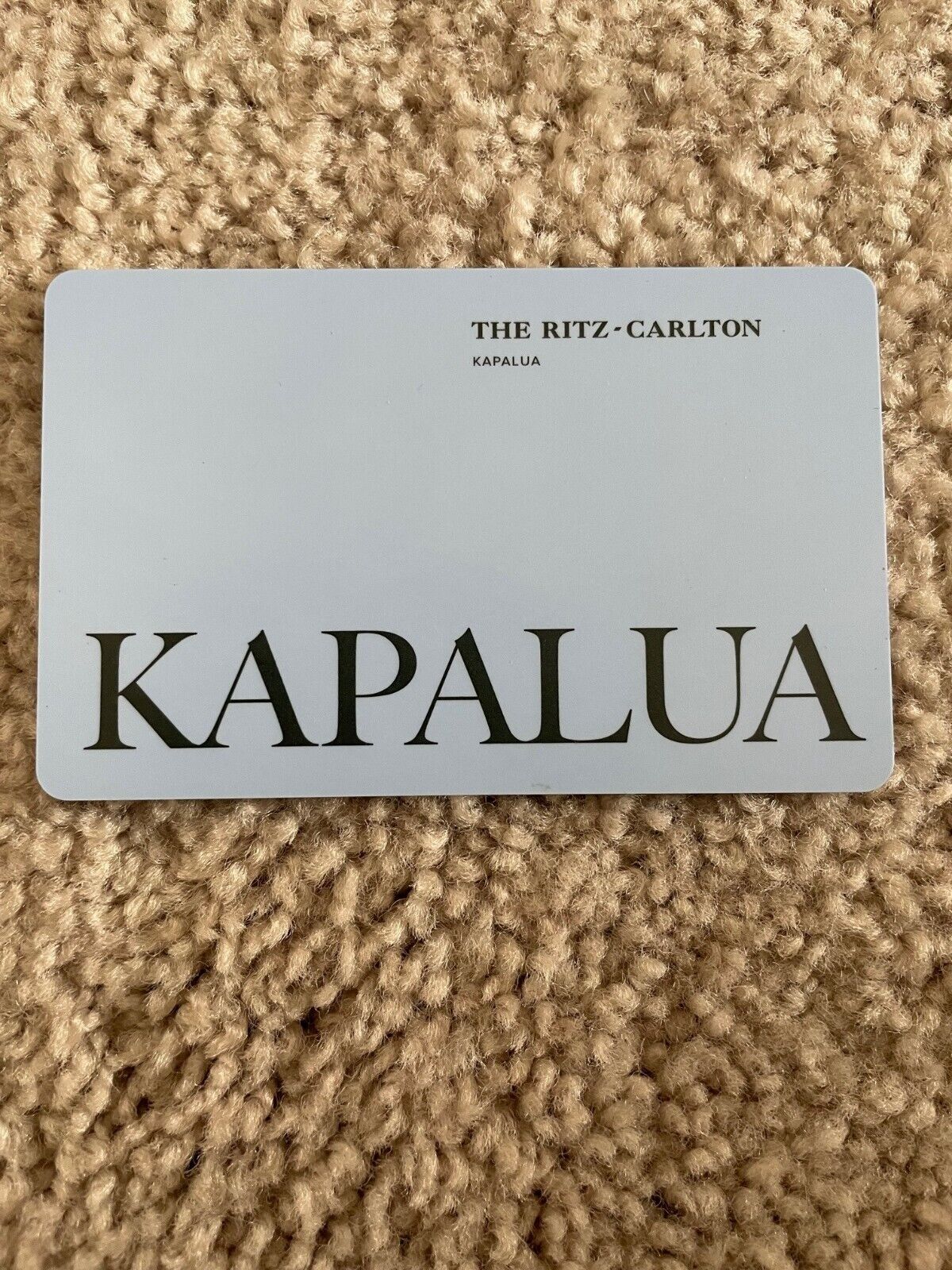 Ritz Carlton Kapalua Key Card
