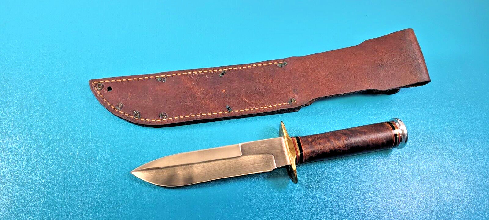 Custom Dan Stranahan Fighter Commando Knife + Leather Sheath Custom Dan Stranahan Fighter Commando Knife + Leather Sheath
