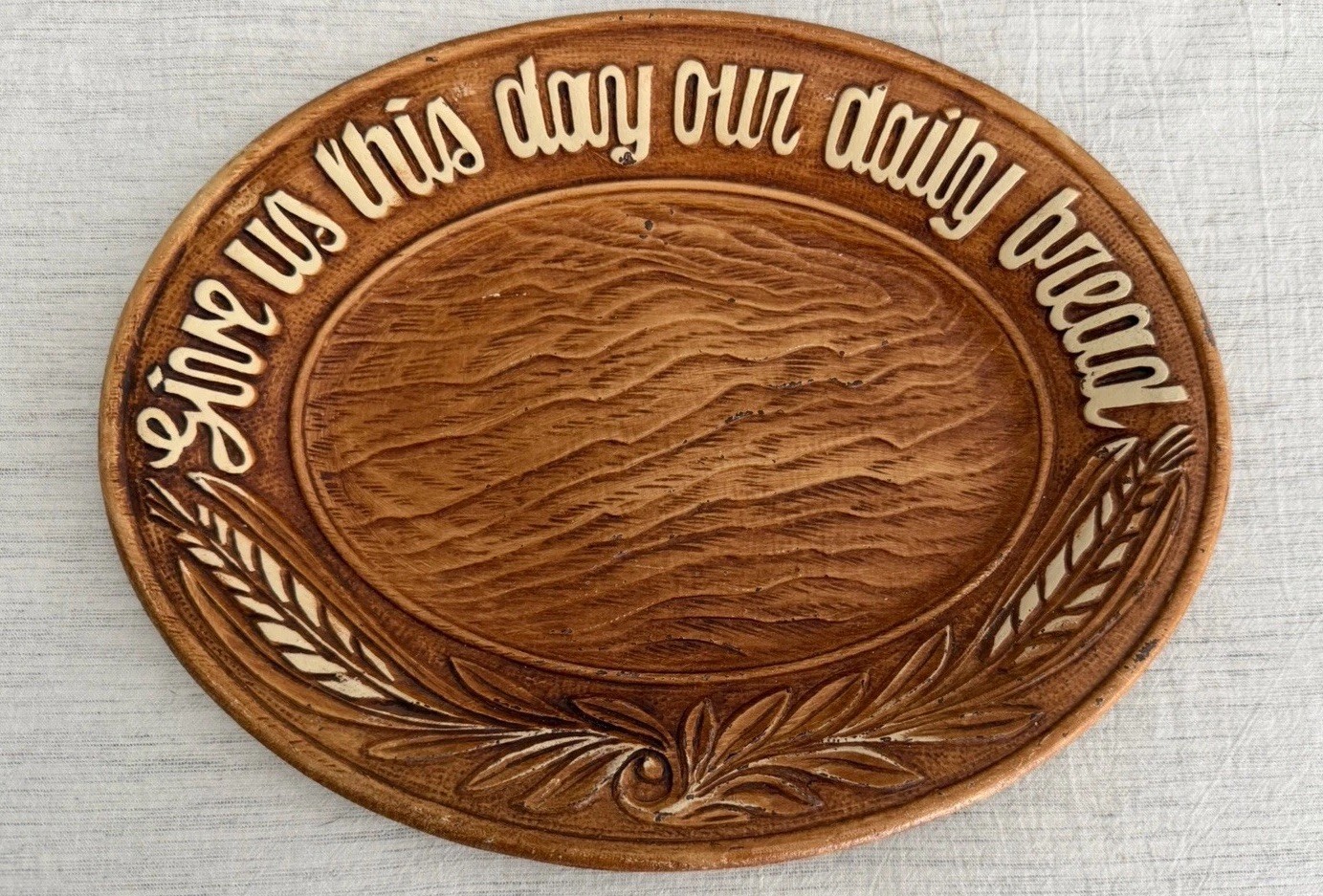 Syroco Style Vintage Bread Tray Cute Farmhouse: Cottage Decor