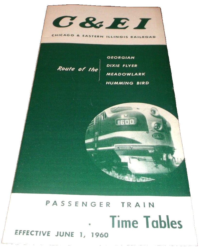 JUNE 1960 C&EI CHICAGO & EASTERN ILLINOIS RAILROAD PUBLIC TIMETABLE
