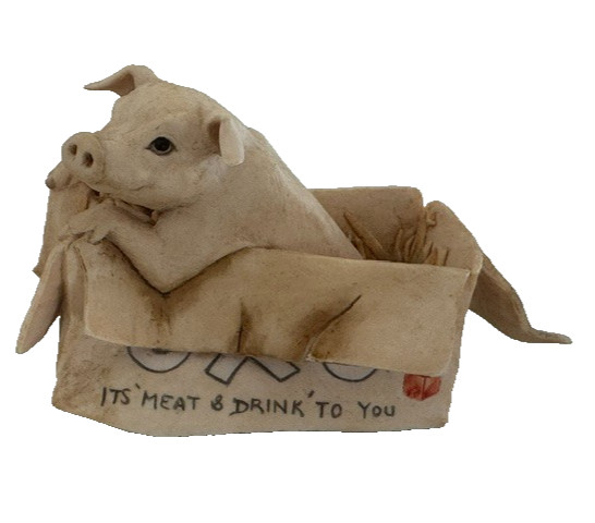 BOARDED FINE ARTS PIG NUGENT jh12 MADE in Scotland