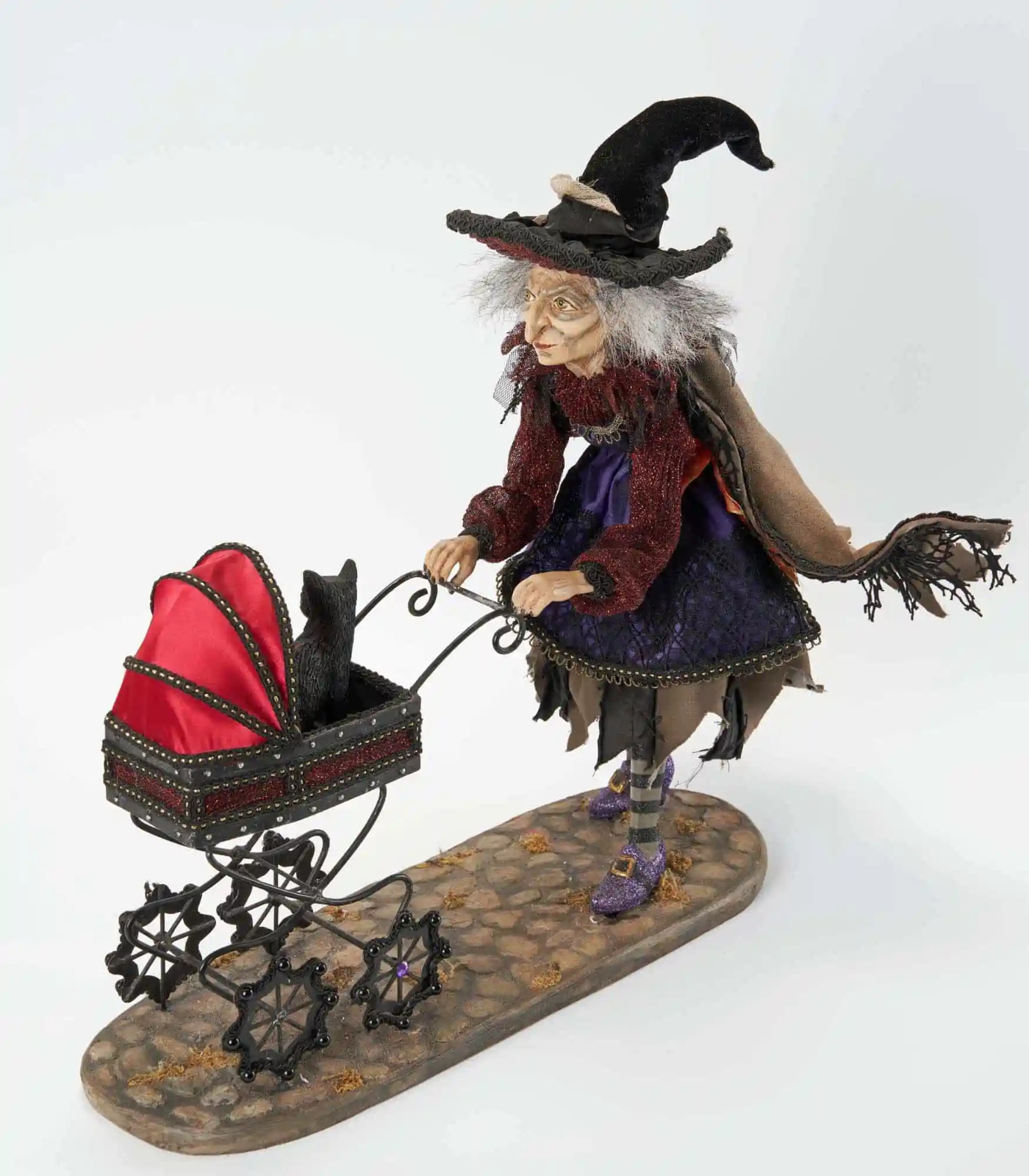 Katherine’s Collection Willinda Witch with Pram Tabletop Halloween 28-128158