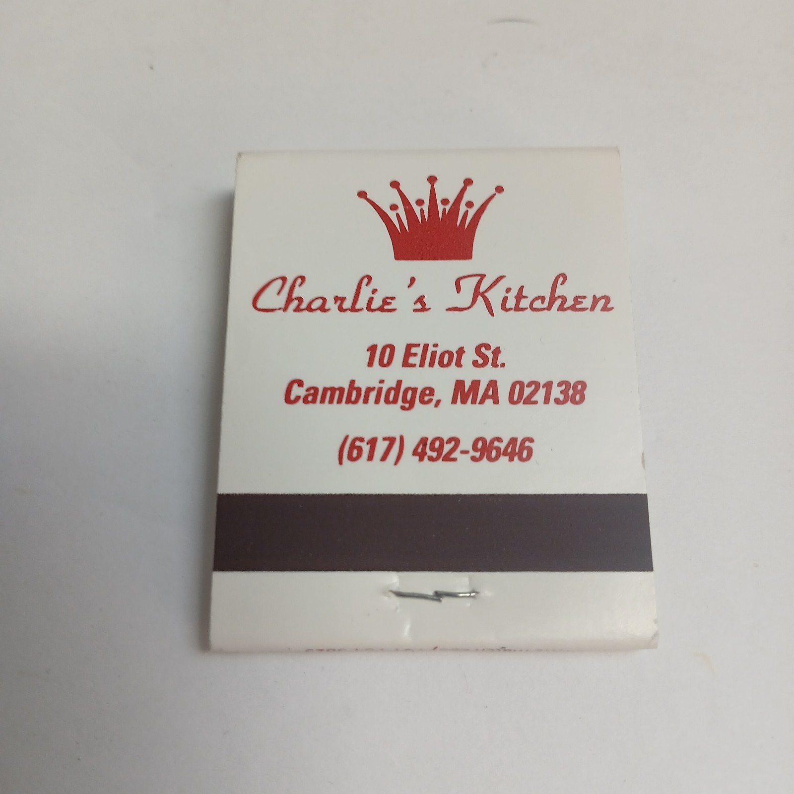 Vintage Charlie's Kitchen Harvard Square Cambridge MA Matchbook Restaurant Bar