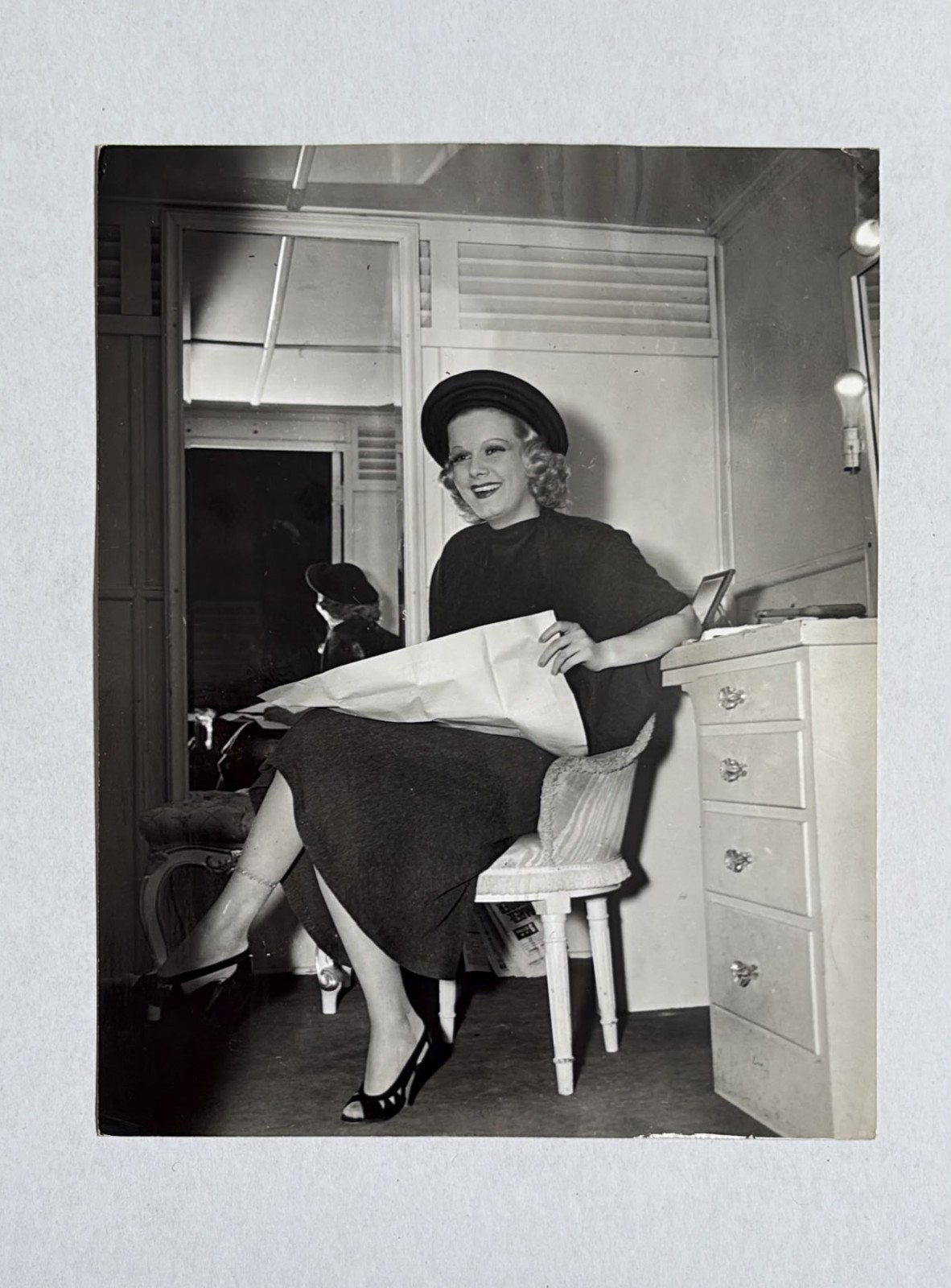 HOLLYWOOD JEAN HARLOW STYLISH POSE STUNNING PORTRAIT 1934 ORIG PHOTO MA83