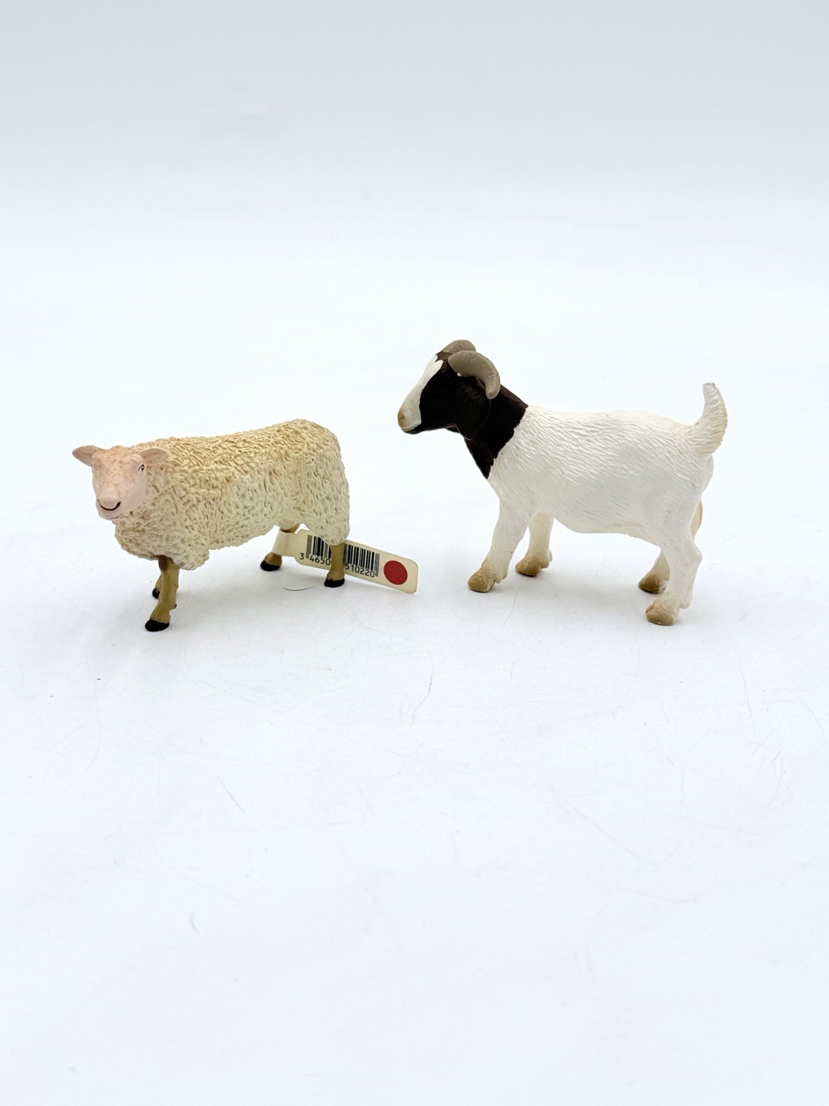 Schleich Boer Nanny Goat Female #13259 Retired And Papo Sheep Farm Animal Figure